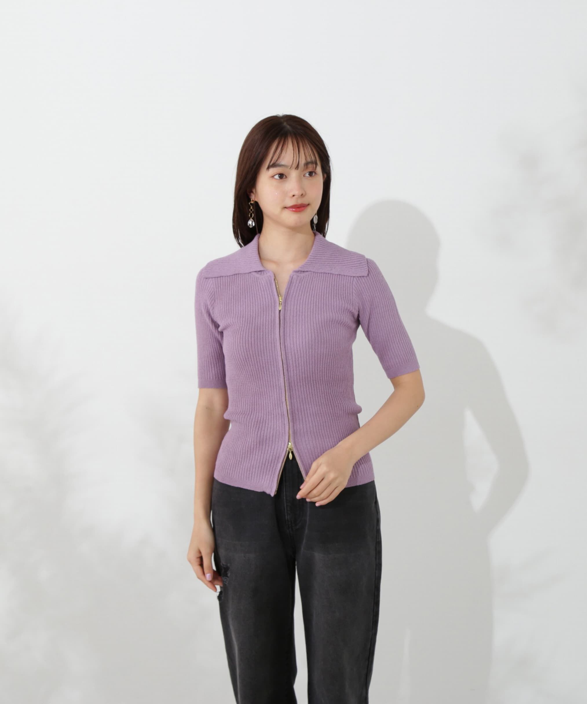 PROPORTION BODY DRESSING「ジップニット 新色カラー：ベージュ、ラベンダー」|ニット・セーター|