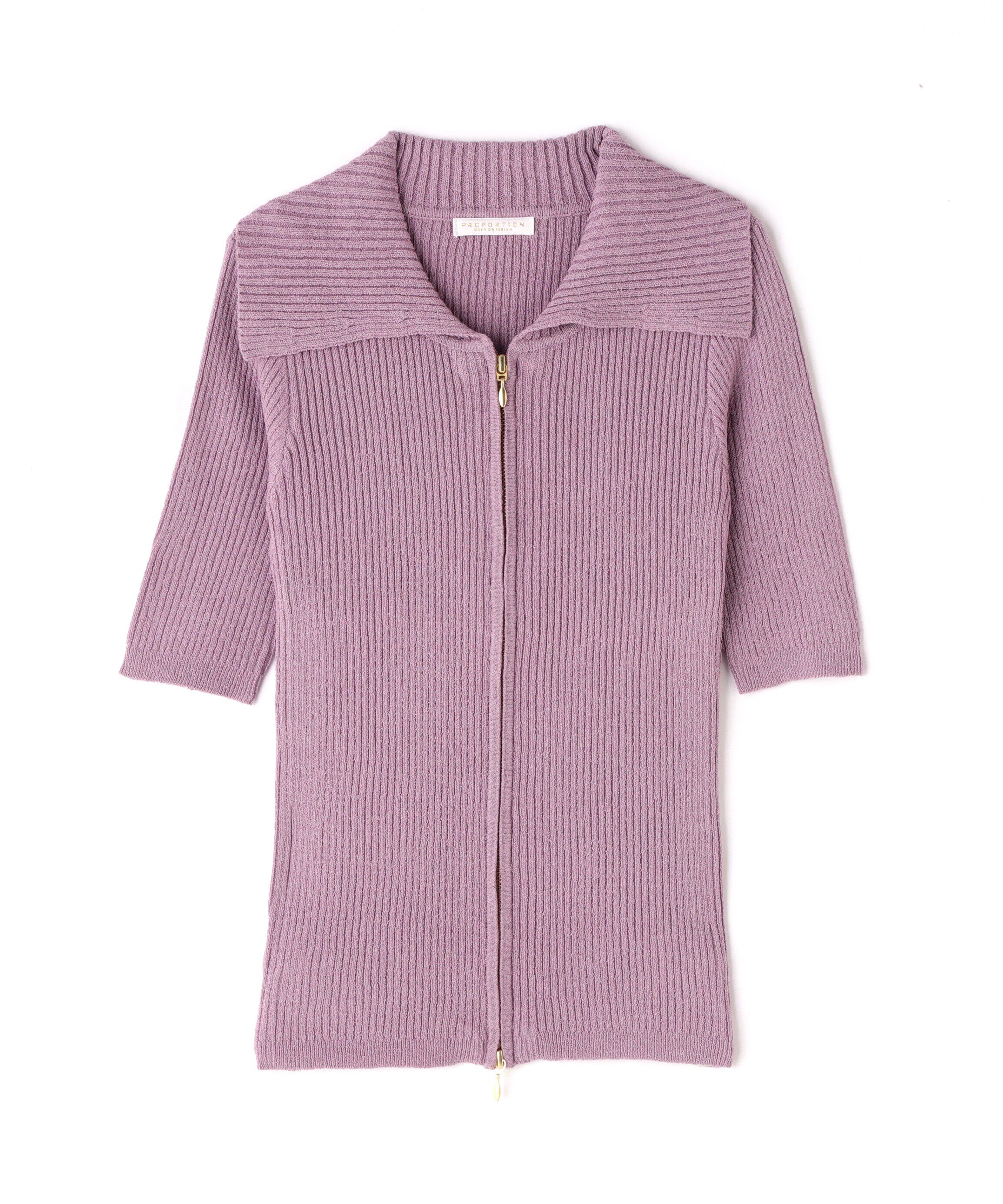 PROPORTION BODY DRESSING「ジップニット 新色カラー：ベージュ、ラベンダー」|ニット・セーター|