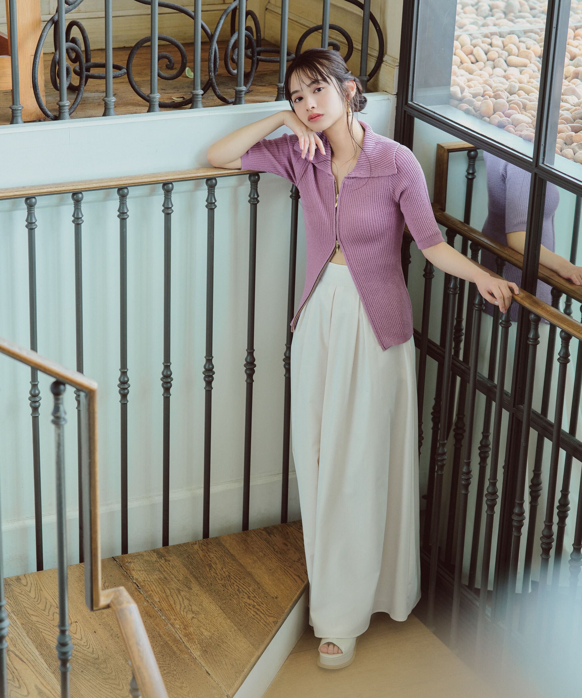 PROPORTION BODY DRESSING「ジップニット 新色カラー：ベージュ、ラベンダー」|ニット・セーター|