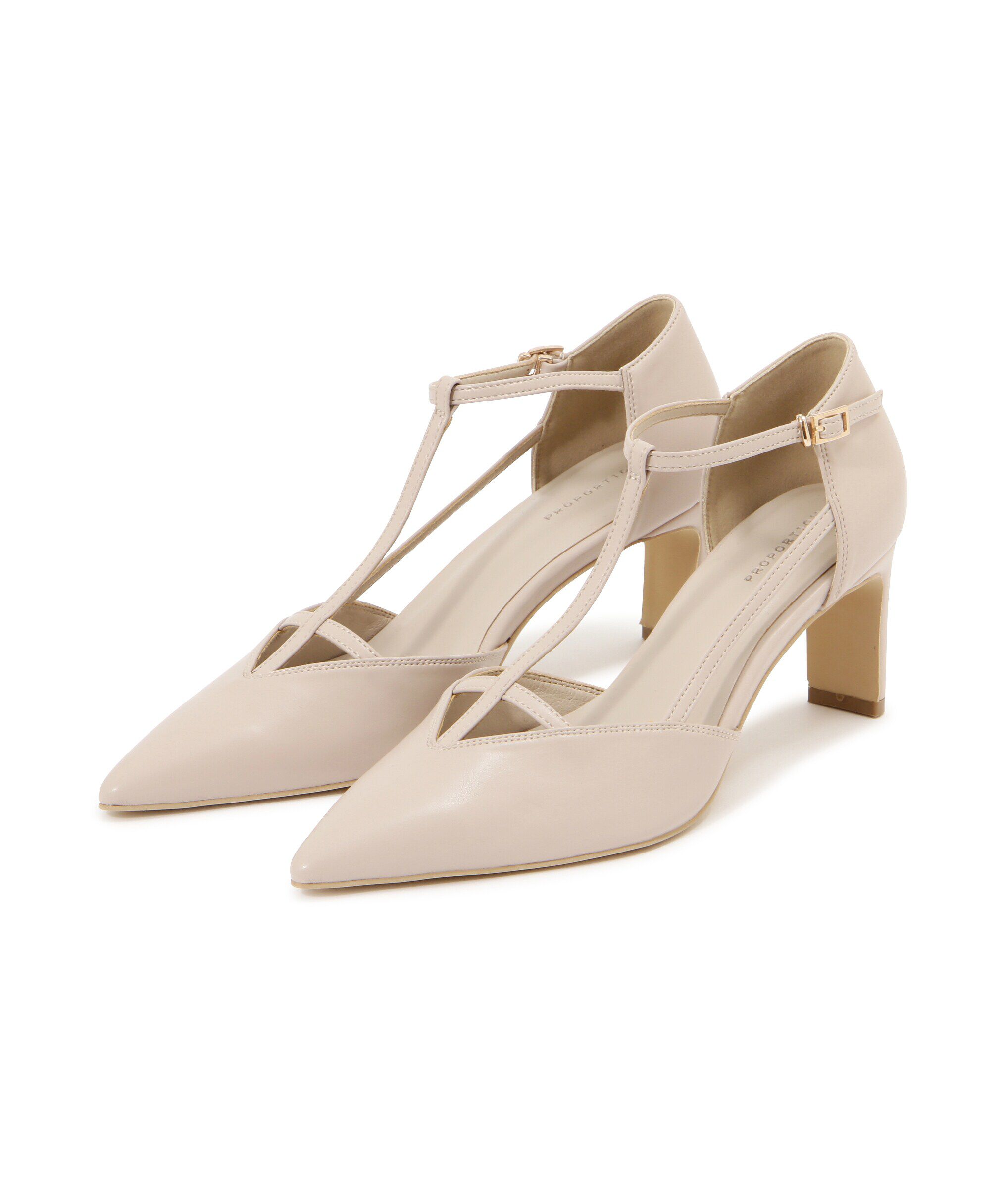 PROPORTION BODY DRESSING「クロスストラップパンプス」|その他|ベージュ