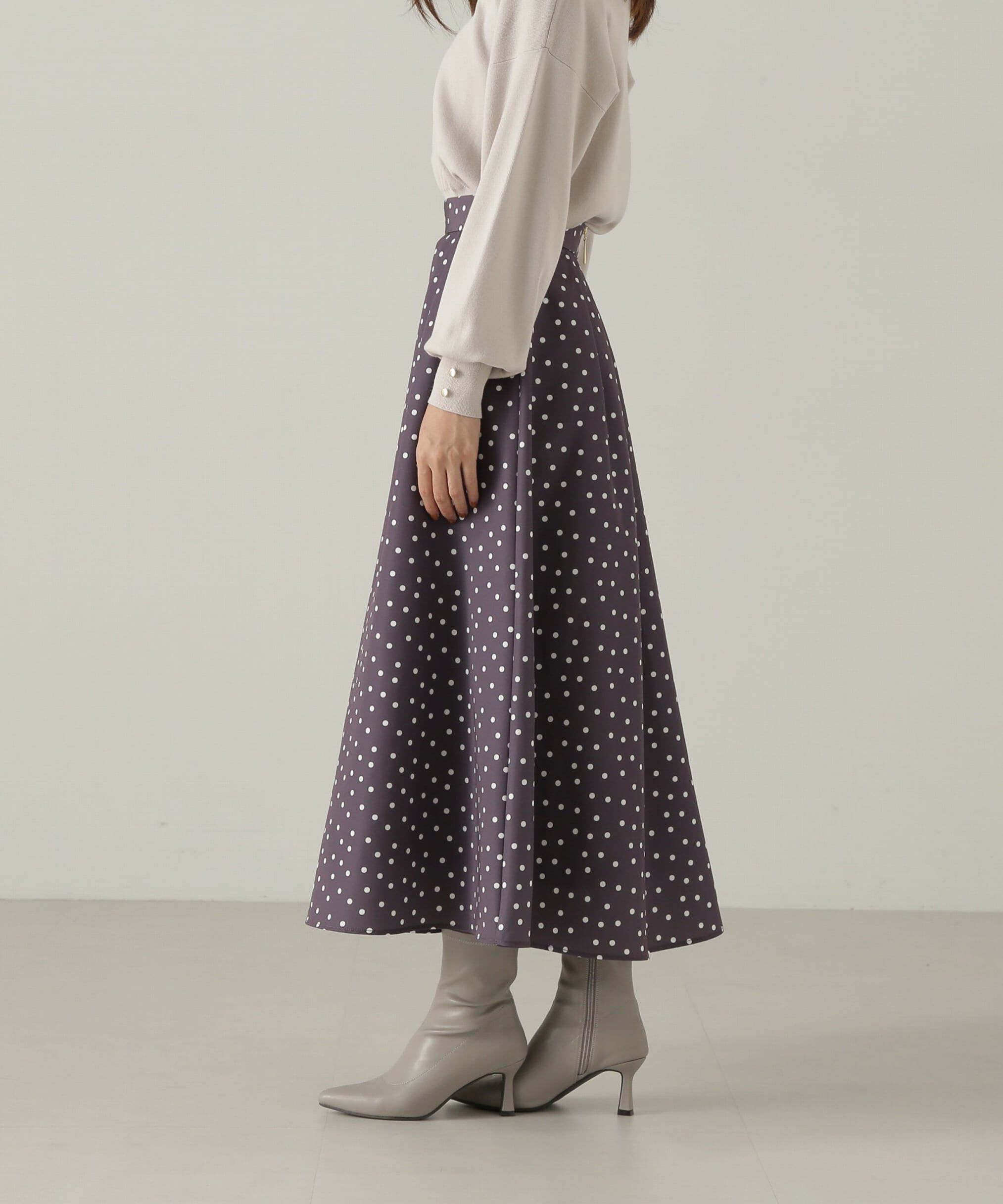 PROPORTION BODY DRESSING「ランダムドットタックフレアスカート24AW」|スカート|