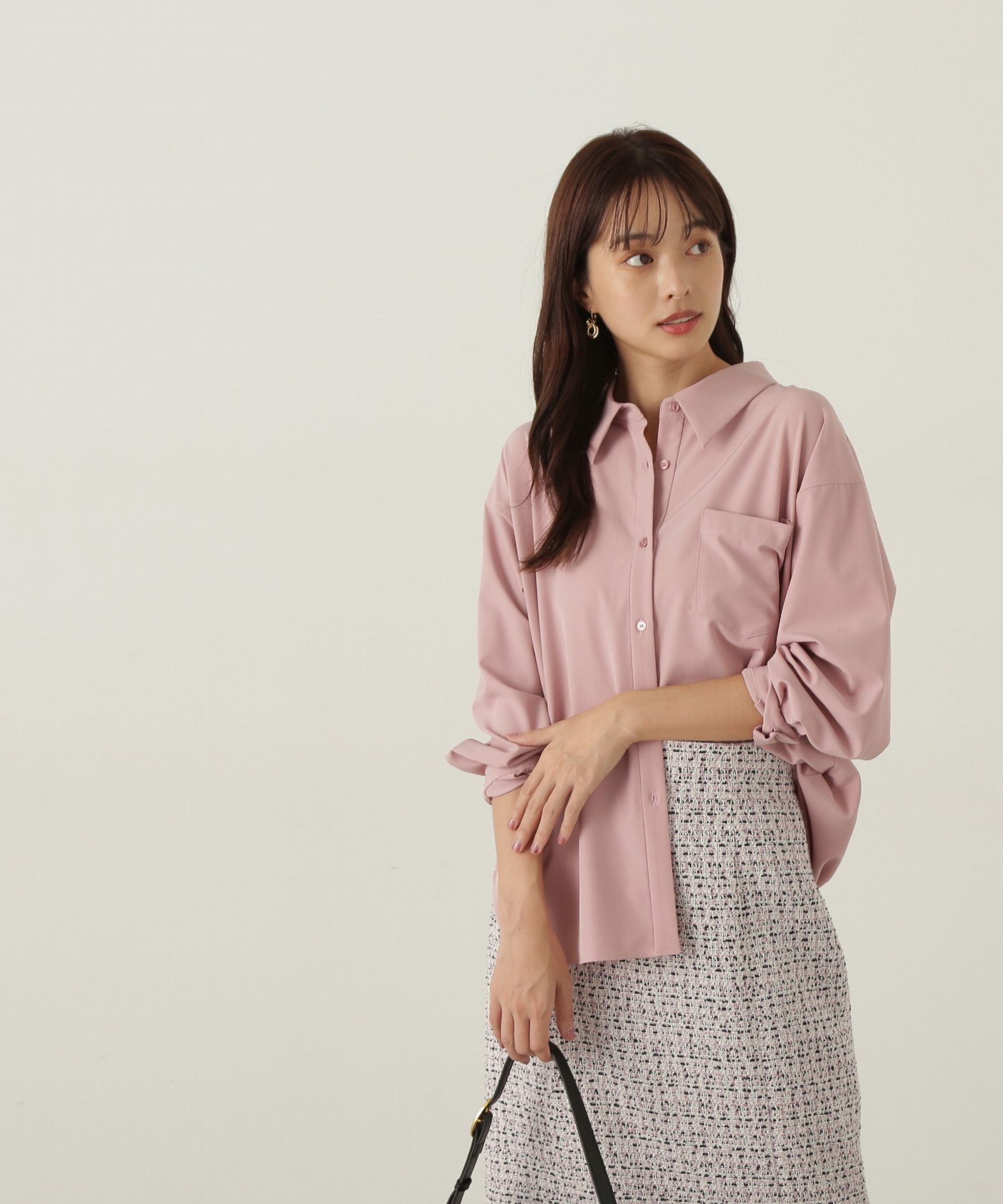 PROPORTION BODY DRESSING「ルーズシャツ　24AW」|シャツ・ブラウス|ピンク