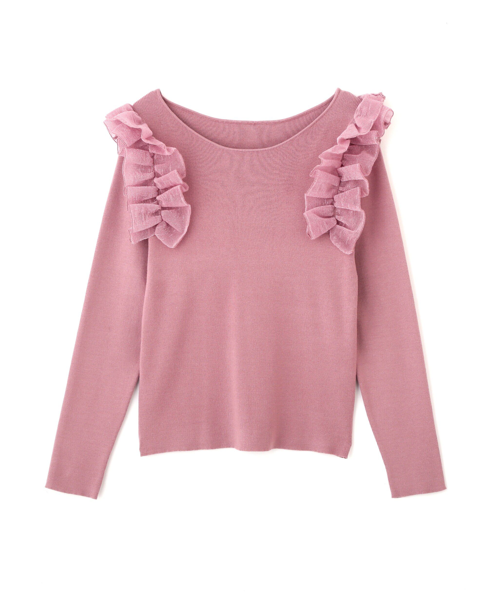 PROPORTION BODY DRESSING「肩フリルリブニット　24AW」|ニット・セーター|