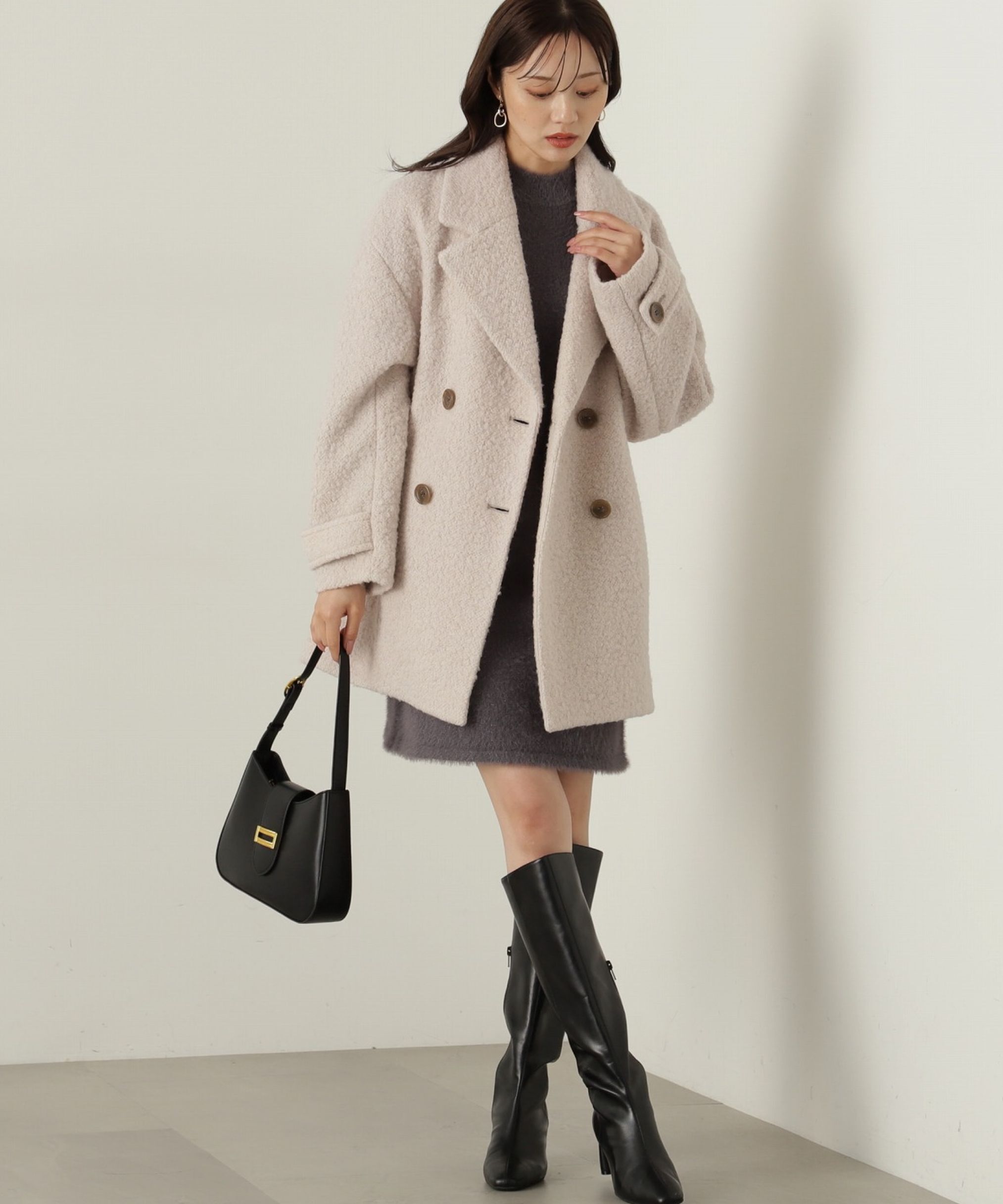 PROPORTION BODY DRESSING「ラメフェザーミニワンピース」|ワンピース|