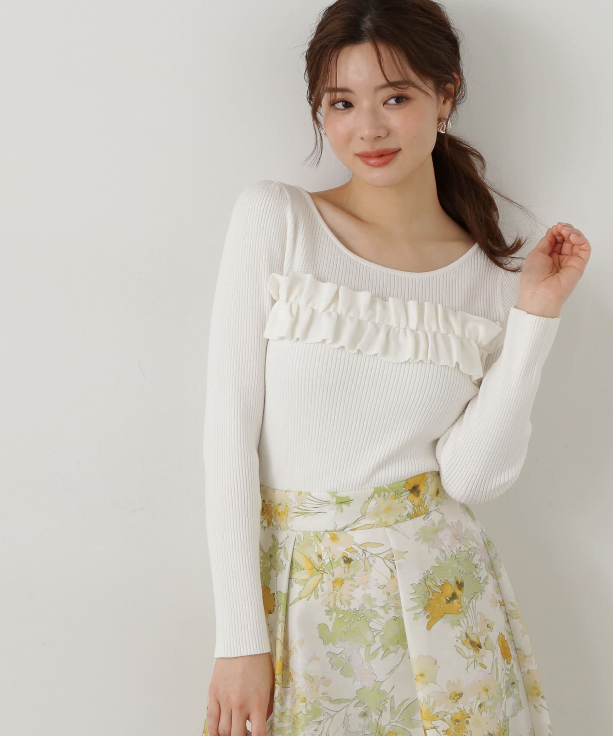 PROPORTION BODY DRESSING「ギャザーフリルリブニット」|ニット・セーター|