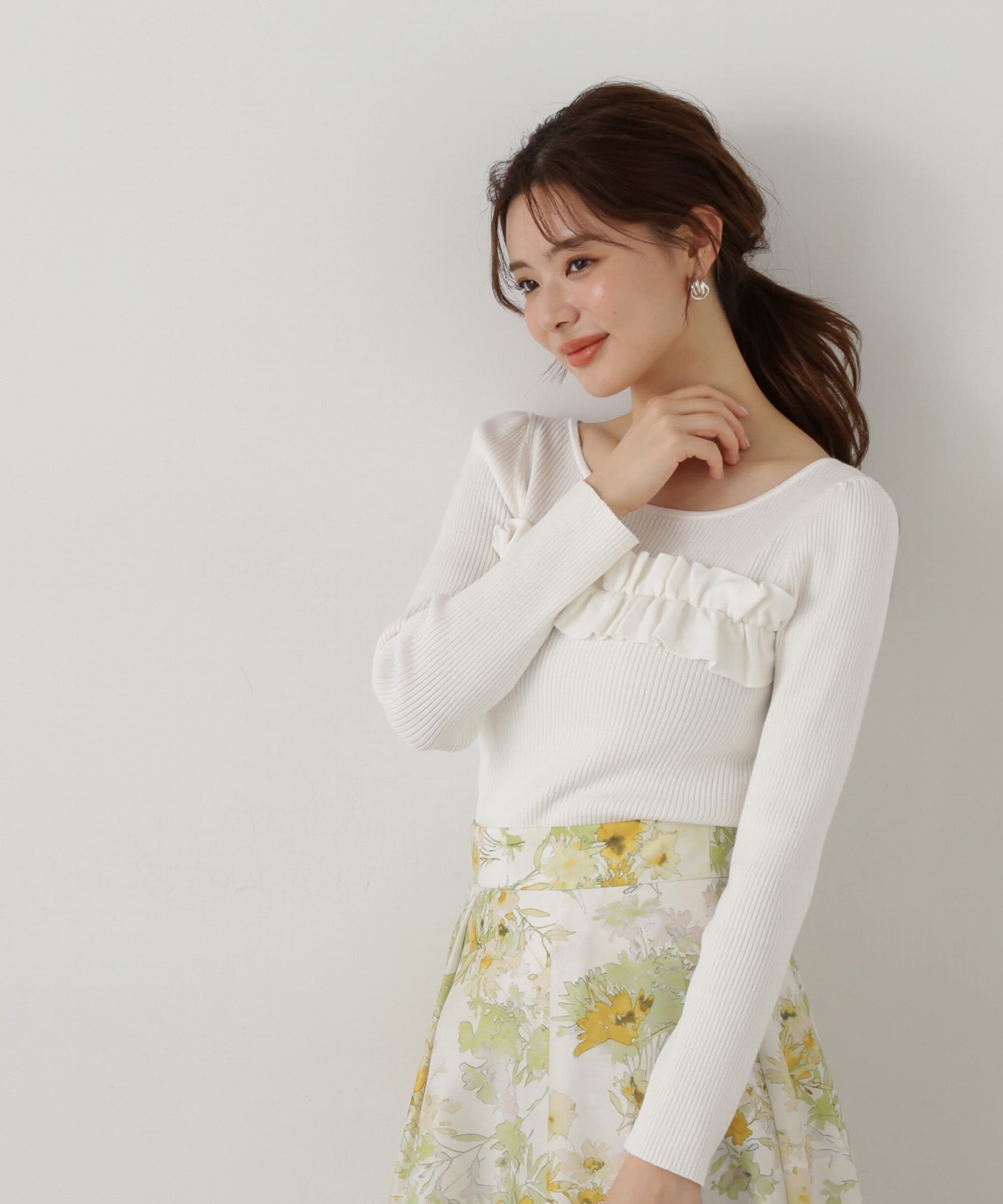 PROPORTION BODY DRESSING「ギャザーフリルリブニット」|ニット・セーター|