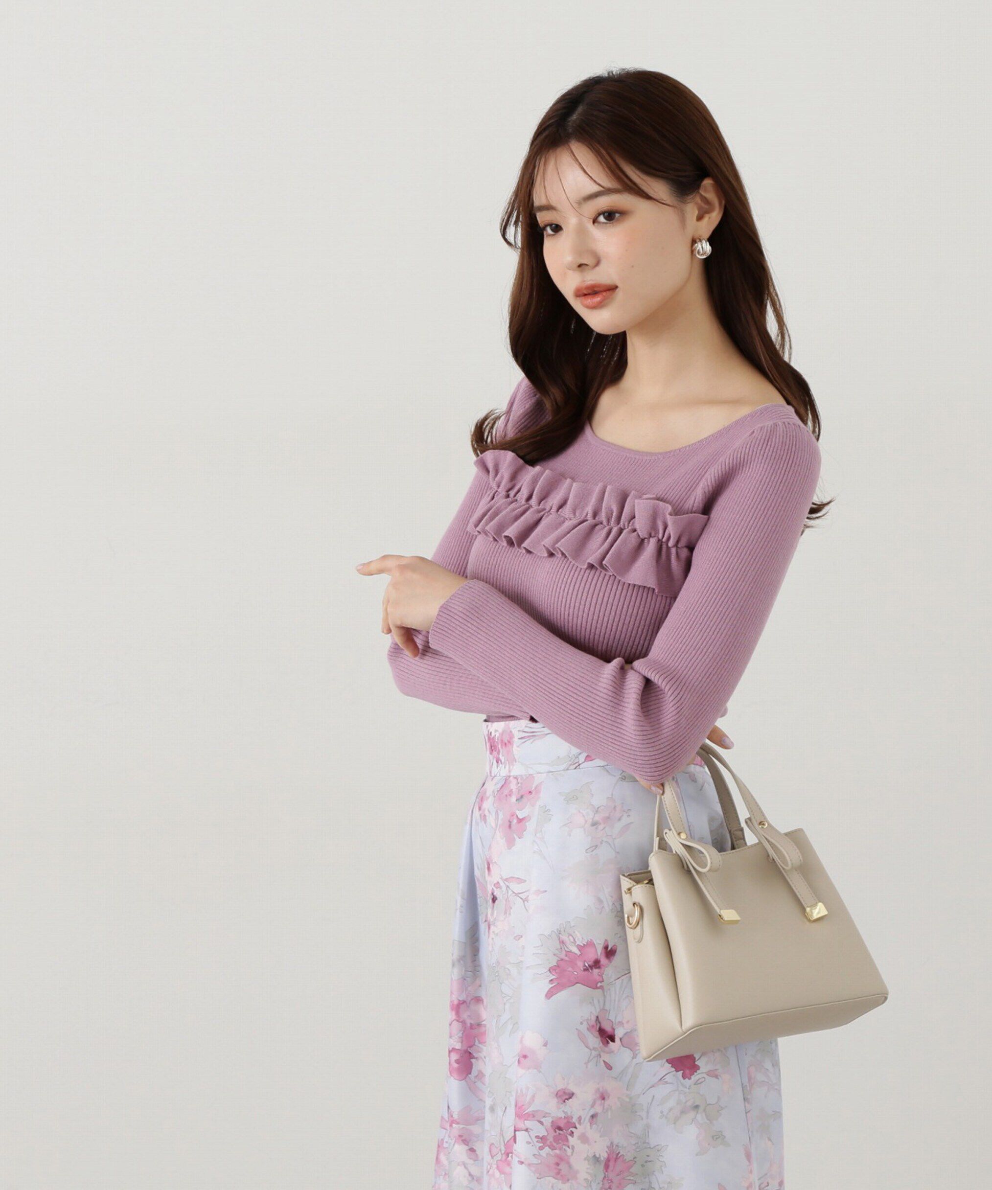 PROPORTION BODY DRESSING「ギャザーフリルリブニット」|ニット・セーター|