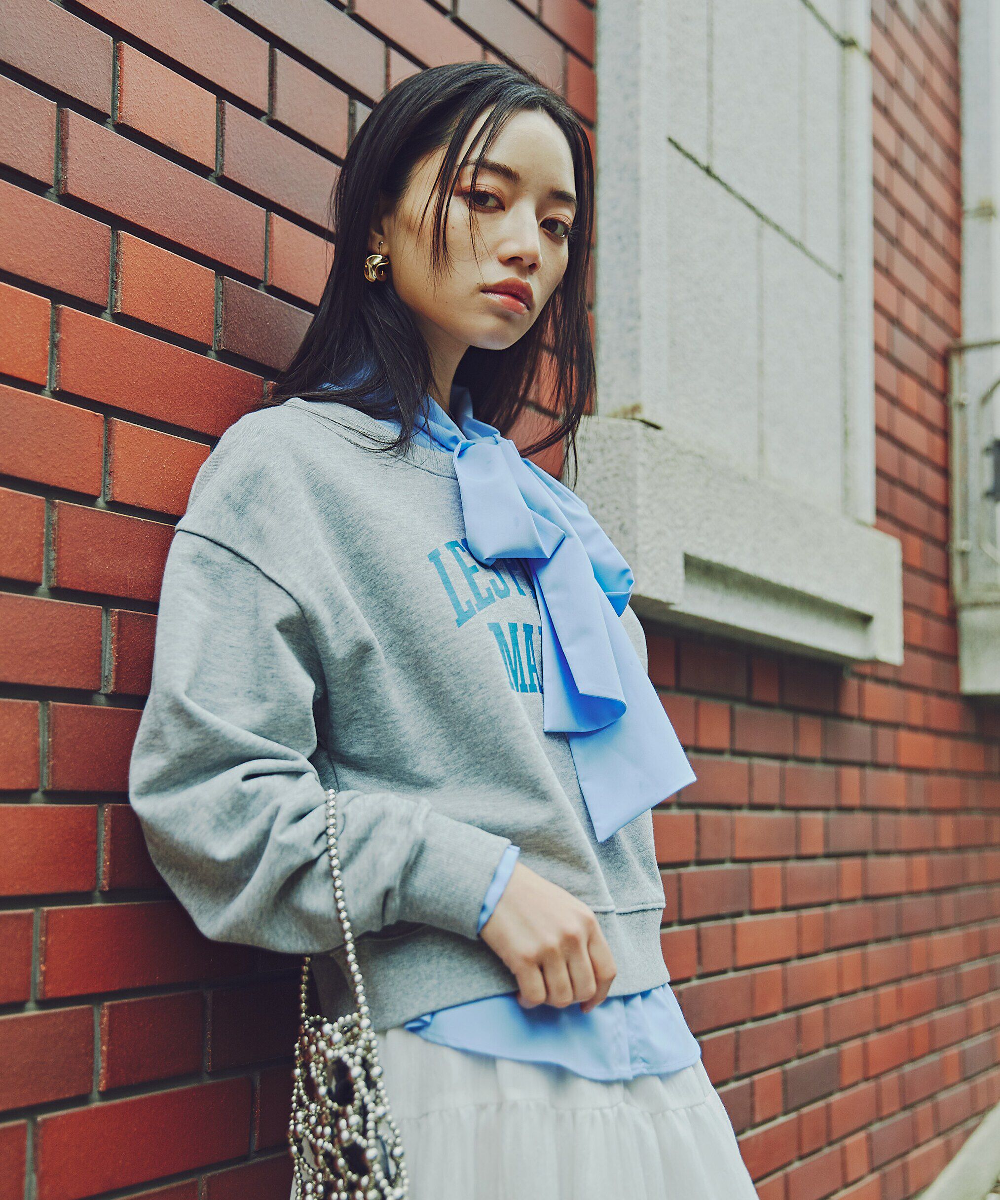 PROPORTION BODY DRESSING「ロゴスエット」|Tシャツ・カットソー|トップグレー1