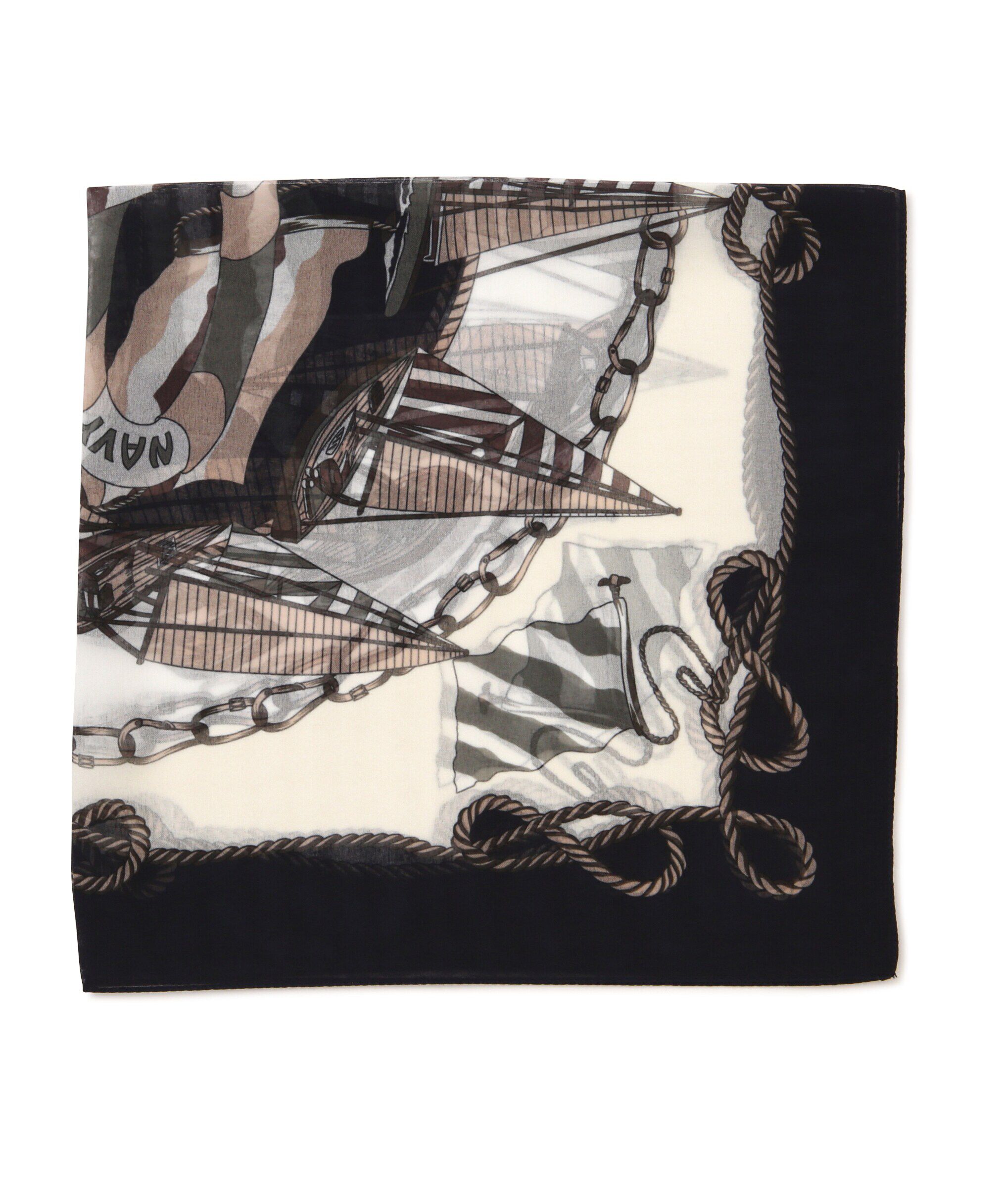 PROPORTION BODY DRESSING「ヨット柄シアースカーフ」|その他|ブラック