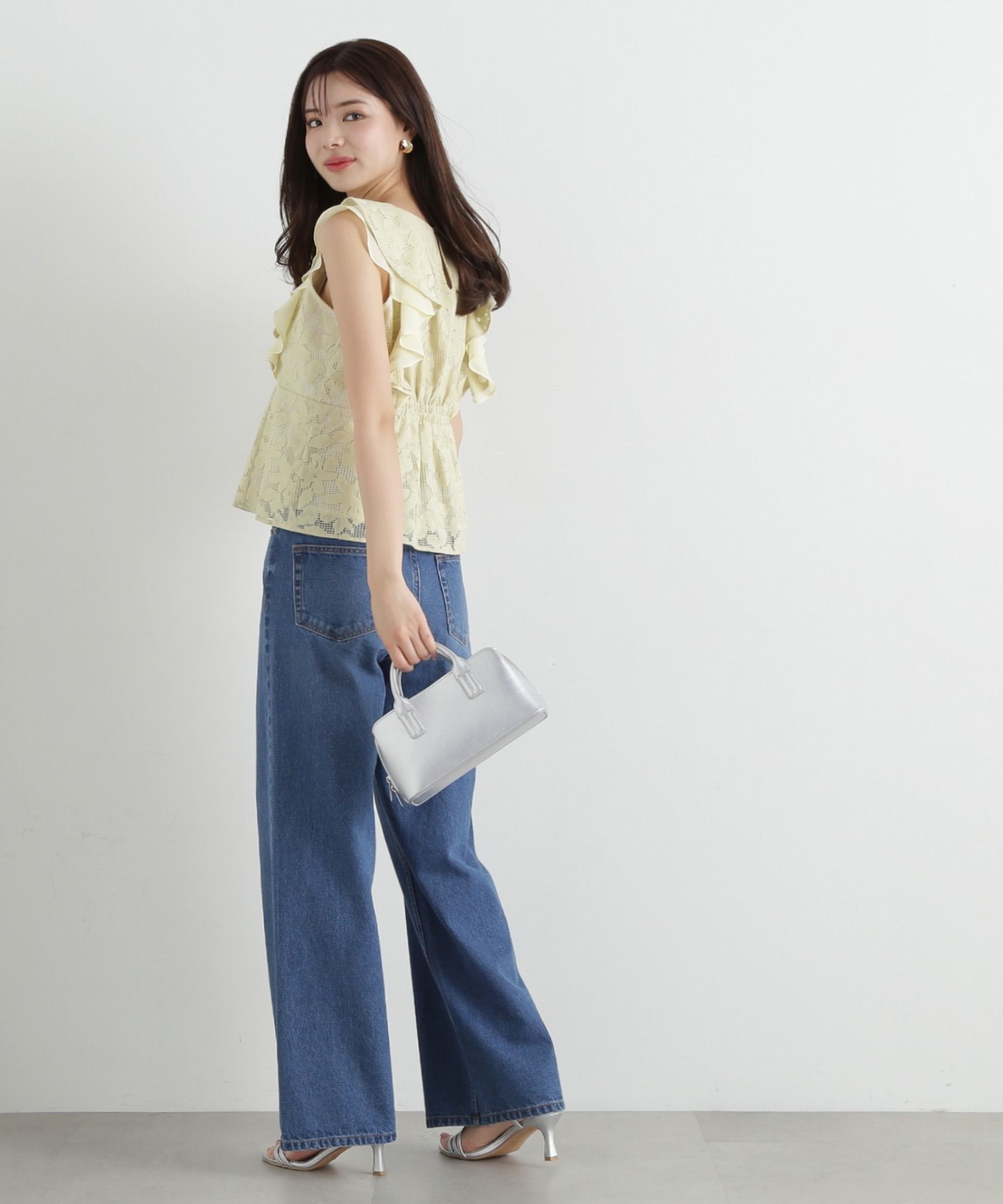 PROPORTION BODY DRESSING「メッシュレースペプラムブラウス」|シャツ・ブラウス|