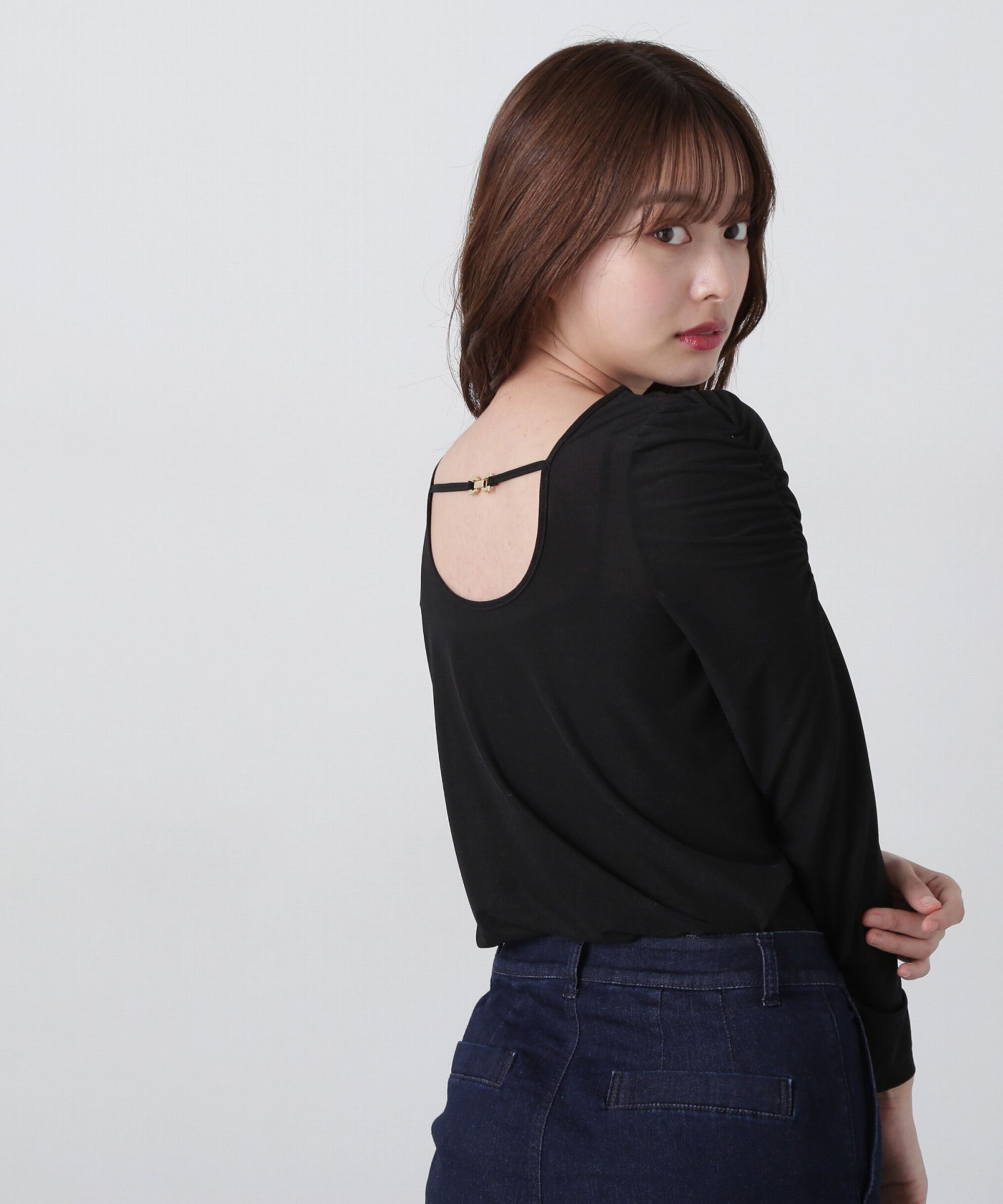 PROPORTION BODY DRESSING「ビット付シアーカットソー」|Tシャツ・カットソー|ブラック