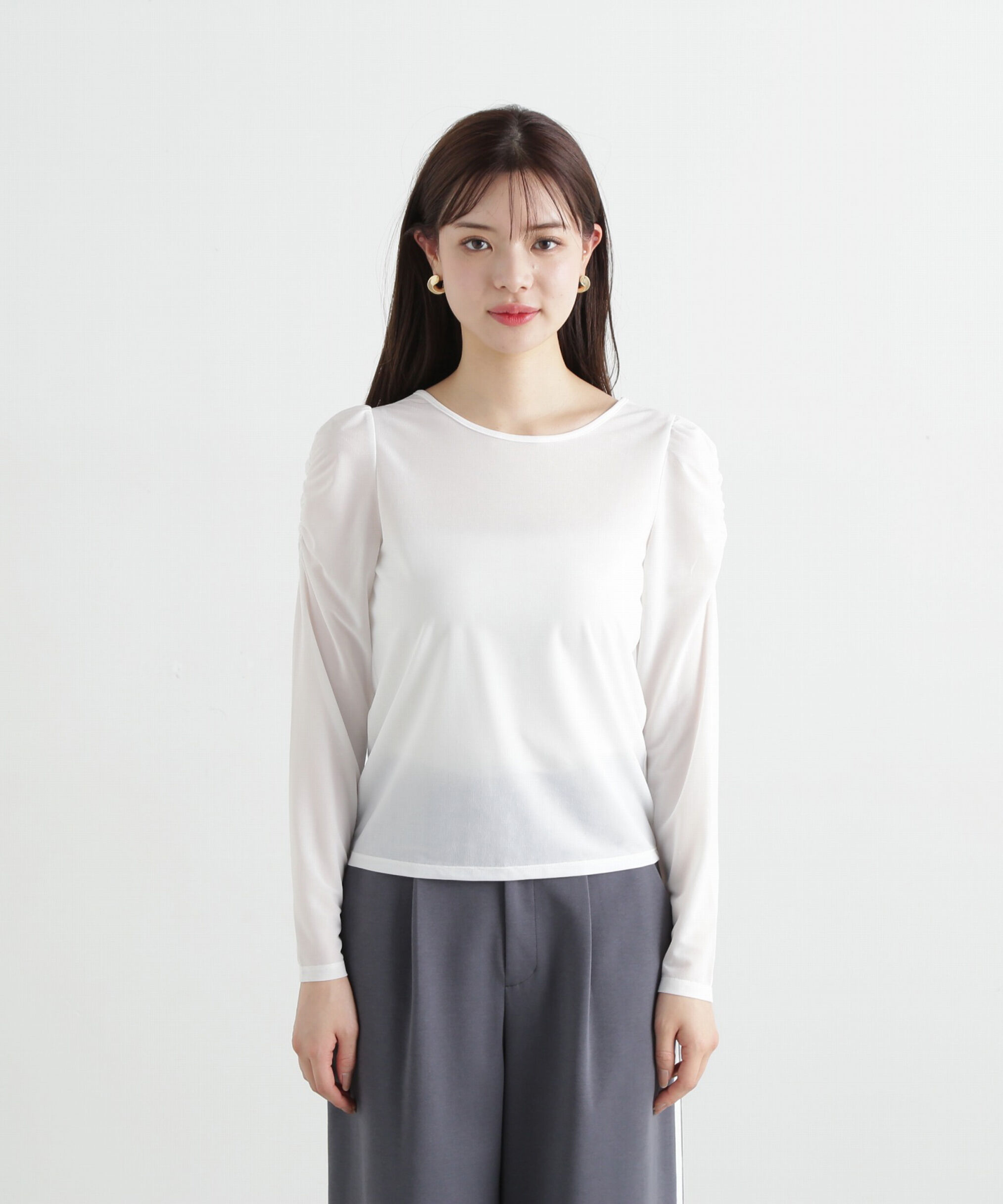 PROPORTION BODY DRESSING「ビット付シアーカットソー」|Tシャツ・カットソー|