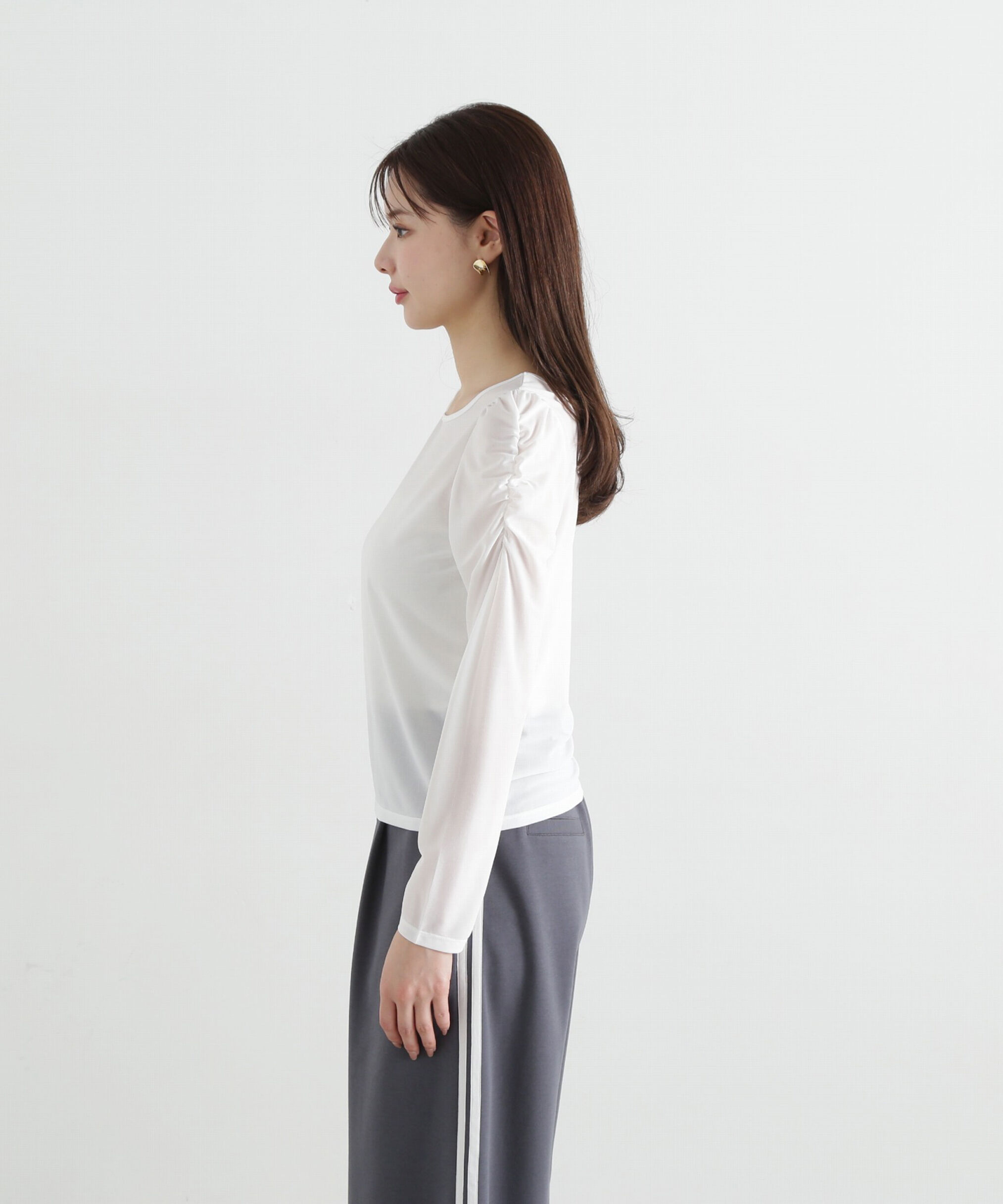 PROPORTION BODY DRESSING「ビット付シアーカットソー」|Tシャツ・カットソー|