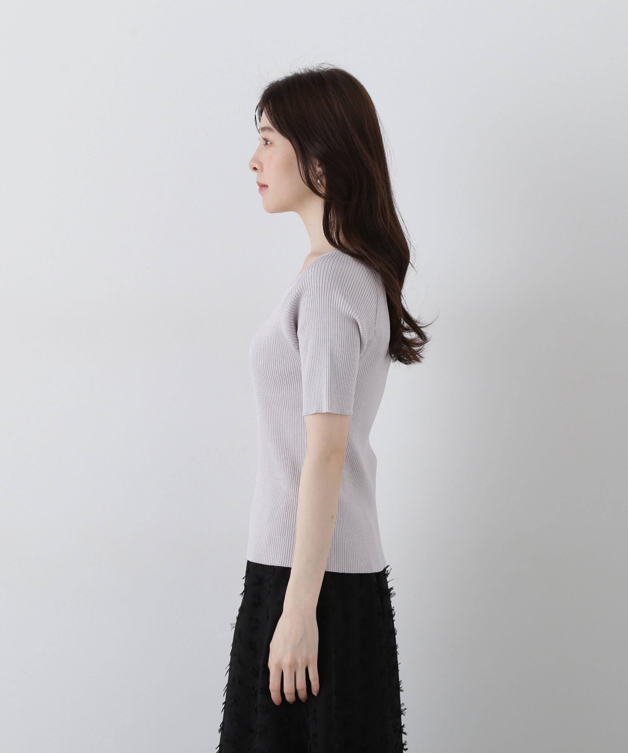 PROPORTION BODY DRESSING「スカラップリブニット」|ニット・セーター|