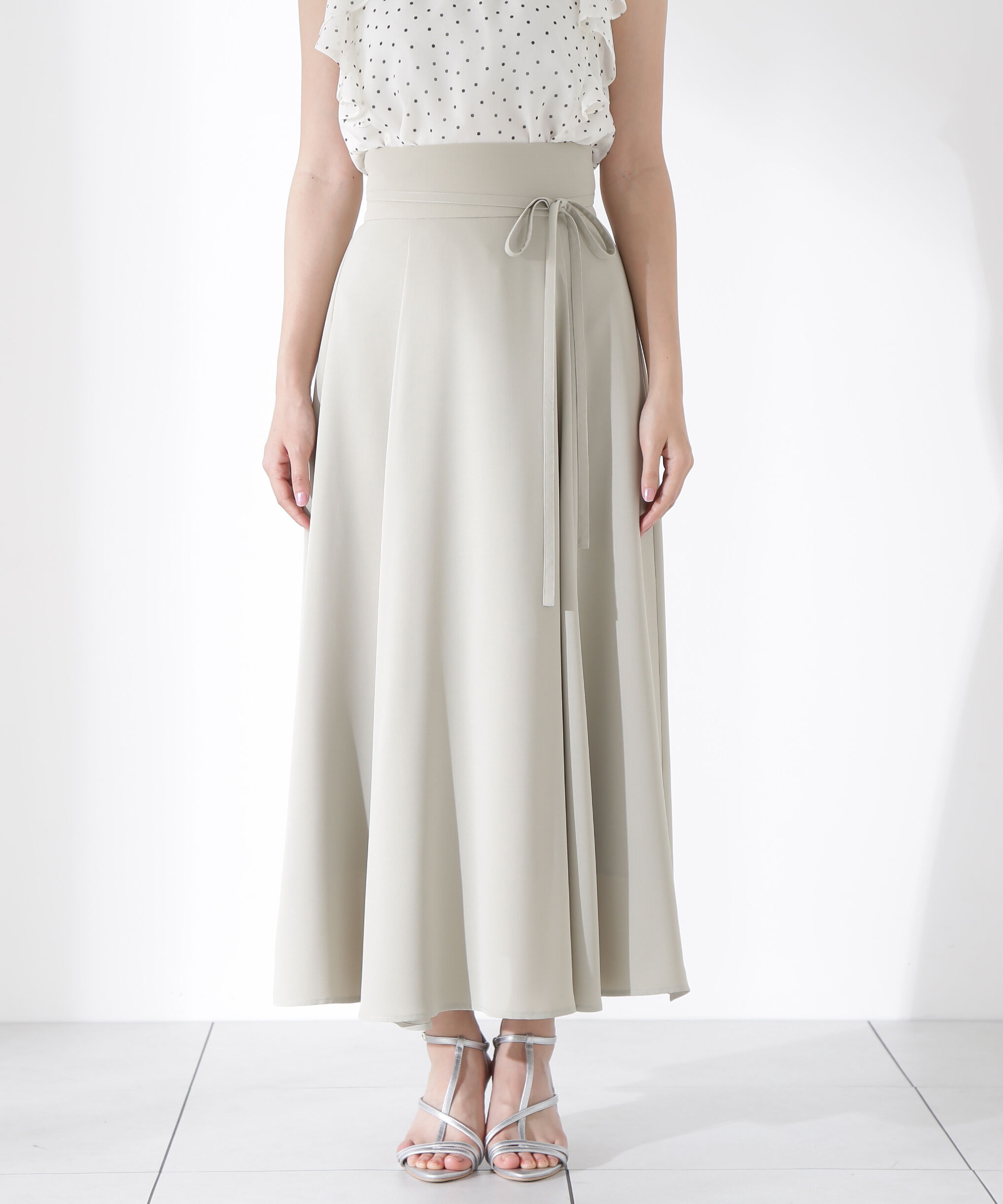 PROPORTION BODY DRESSING「リボン付きロングフレアスカート」|スカート|