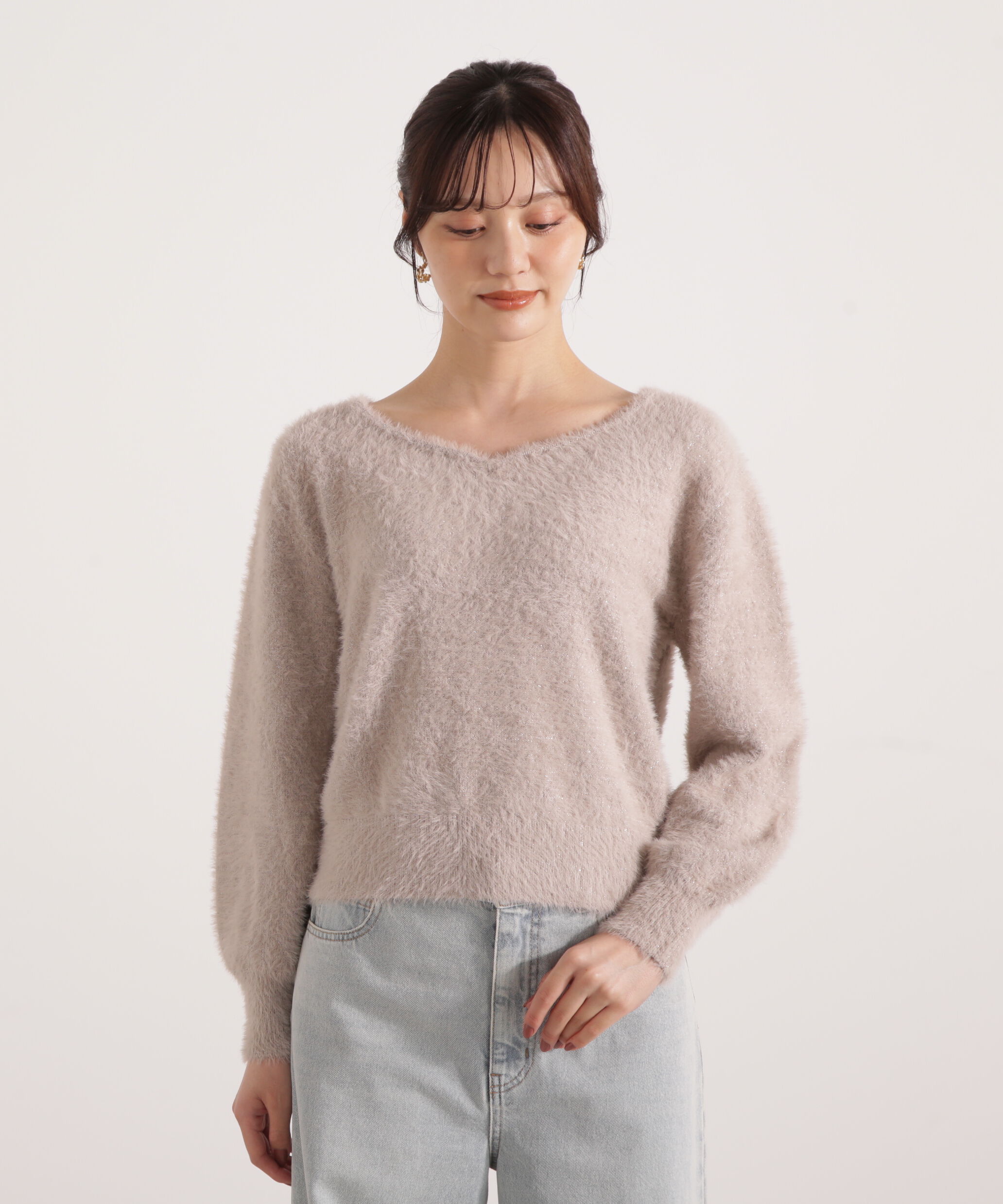 PROPORTION BODY DRESSING「ミニシャギーハートネックニット 25AW」|ニット・セーター|