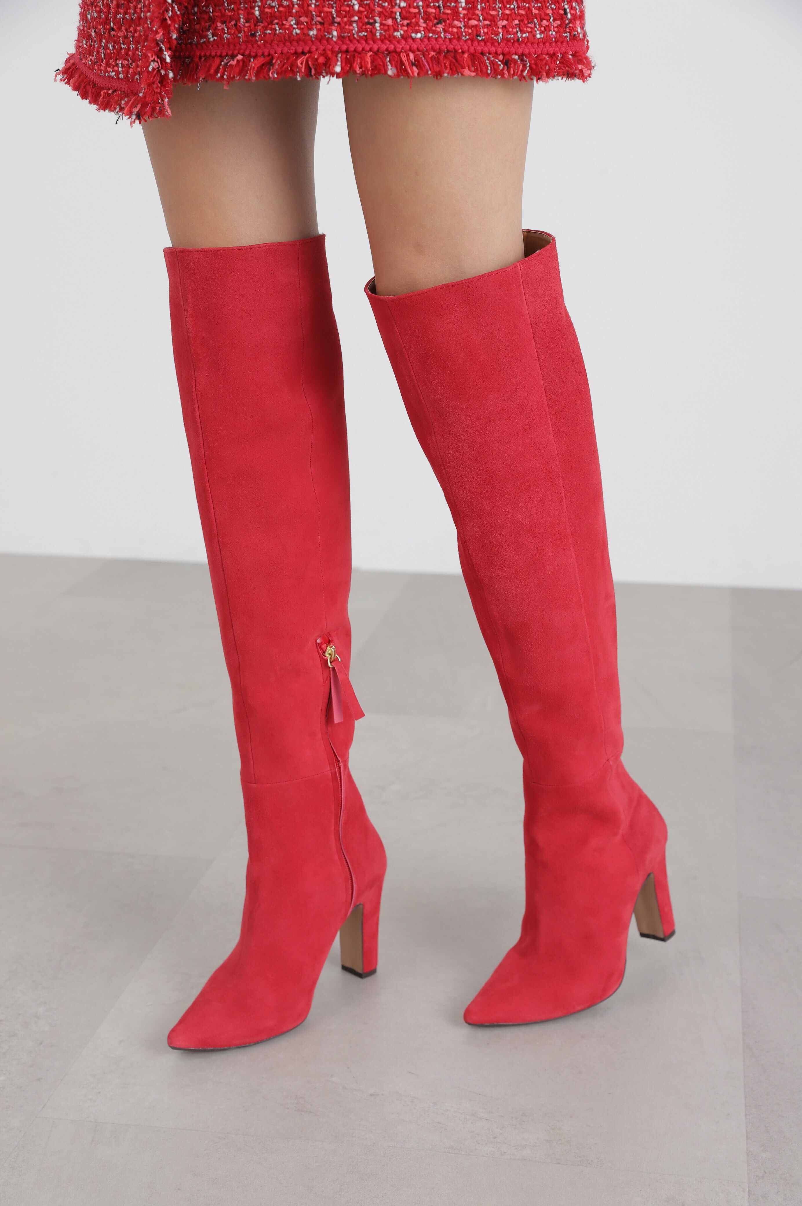  「ニーハイブーツ」|その他|レッド