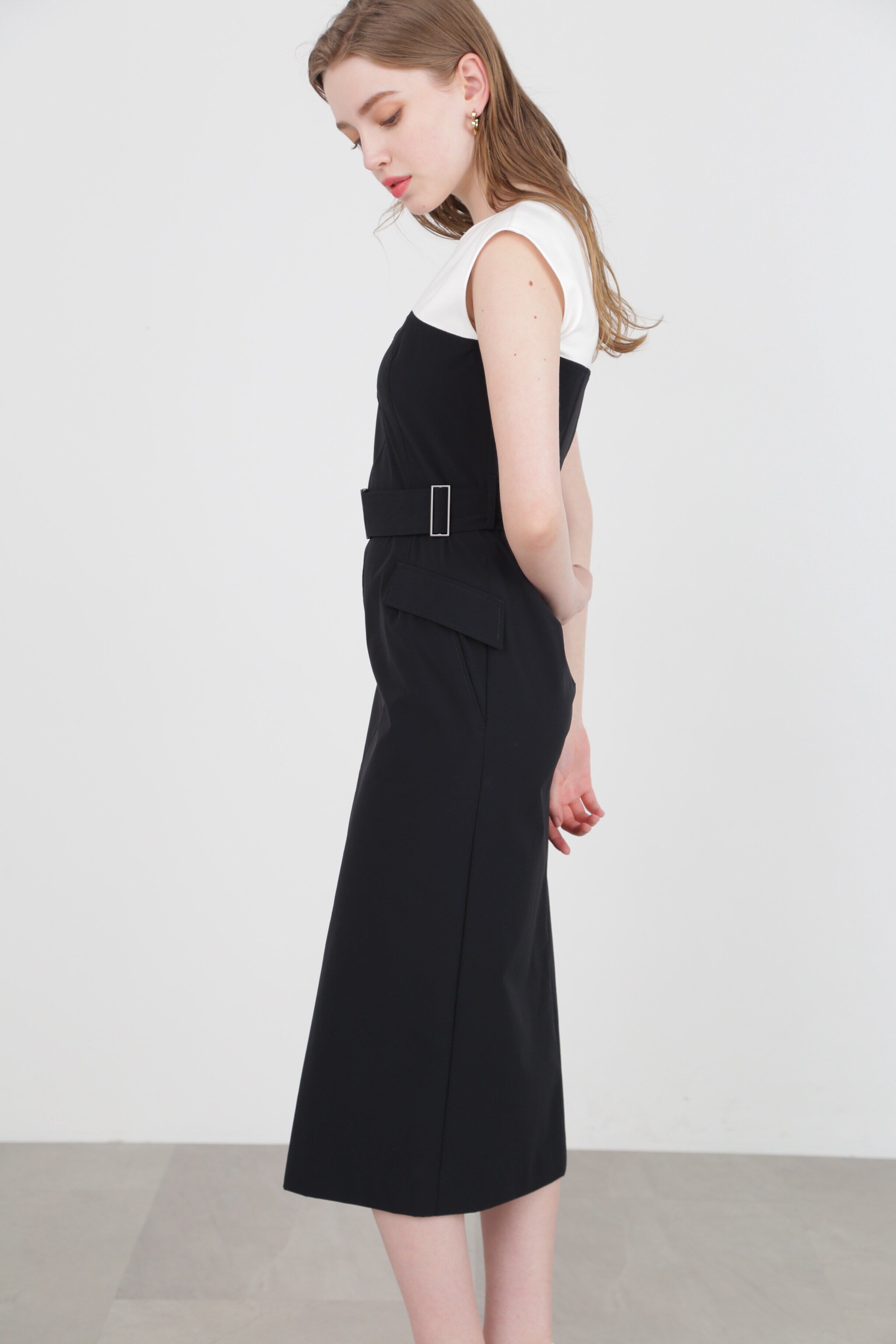  「◆バイカラーコンビタイトワンピース」|ワンピース|