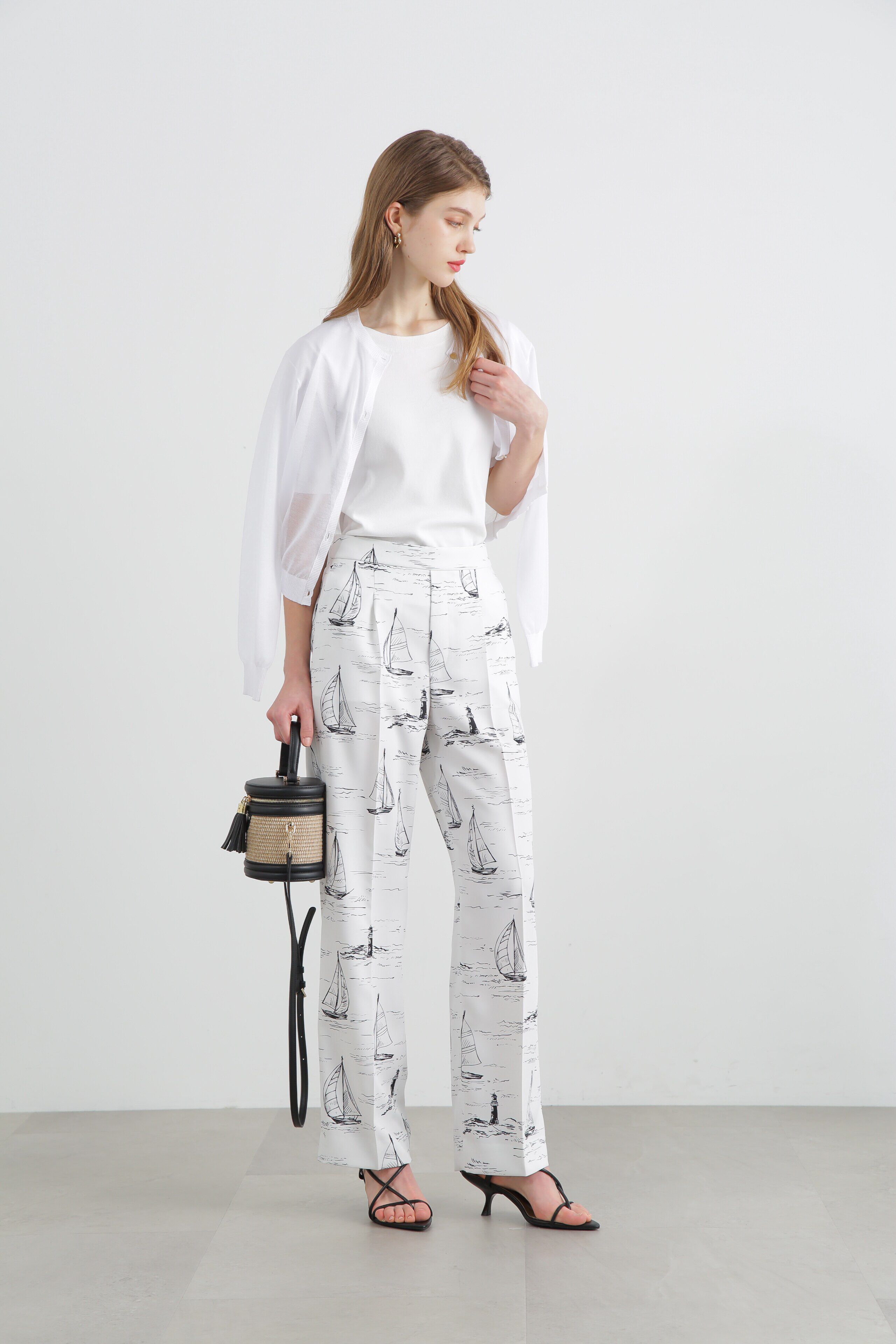  「◆ヨットプリントセミワイドパンツ」|その他|