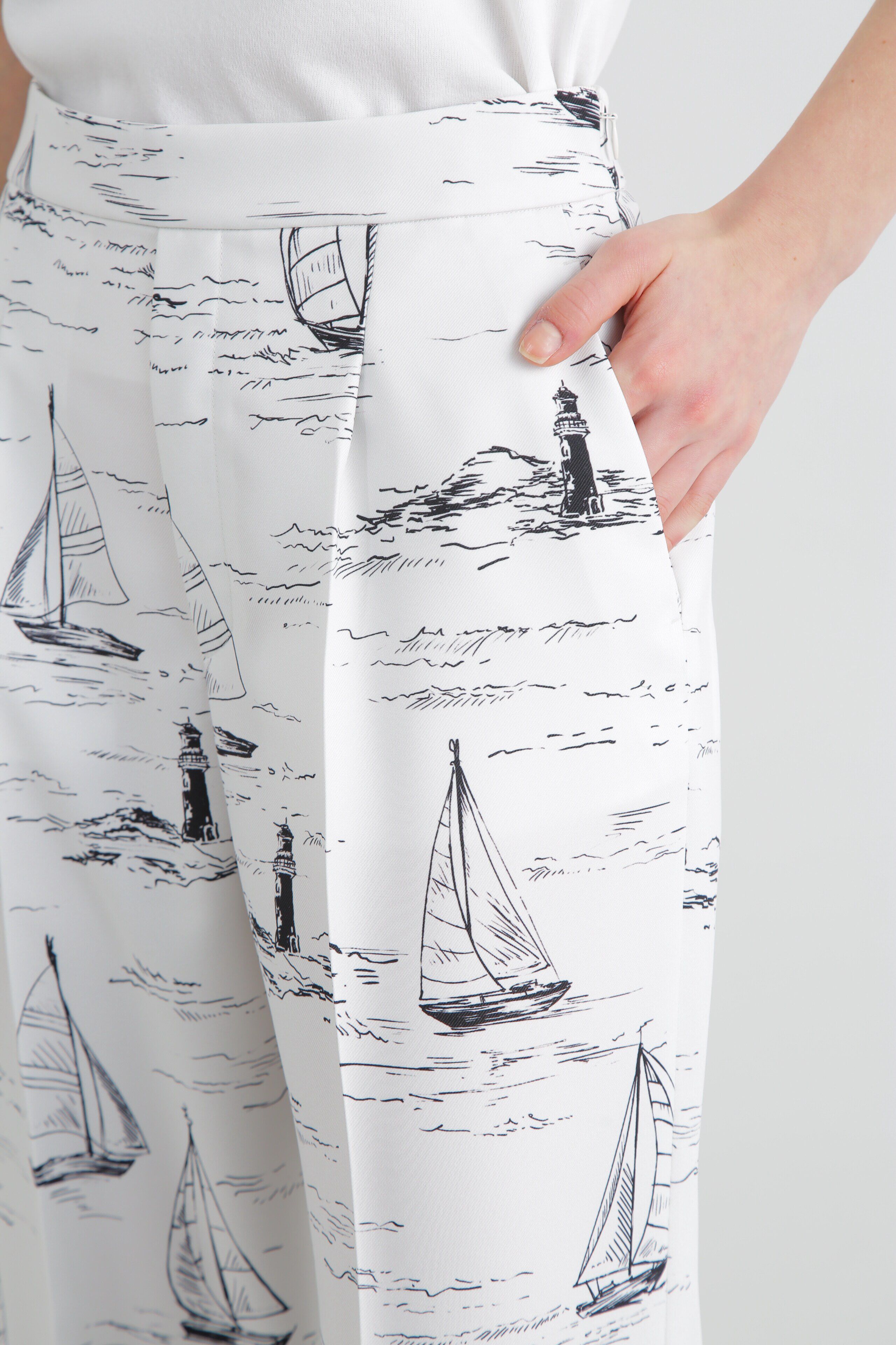 「◆ヨットプリントセミワイドパンツ」|その他|