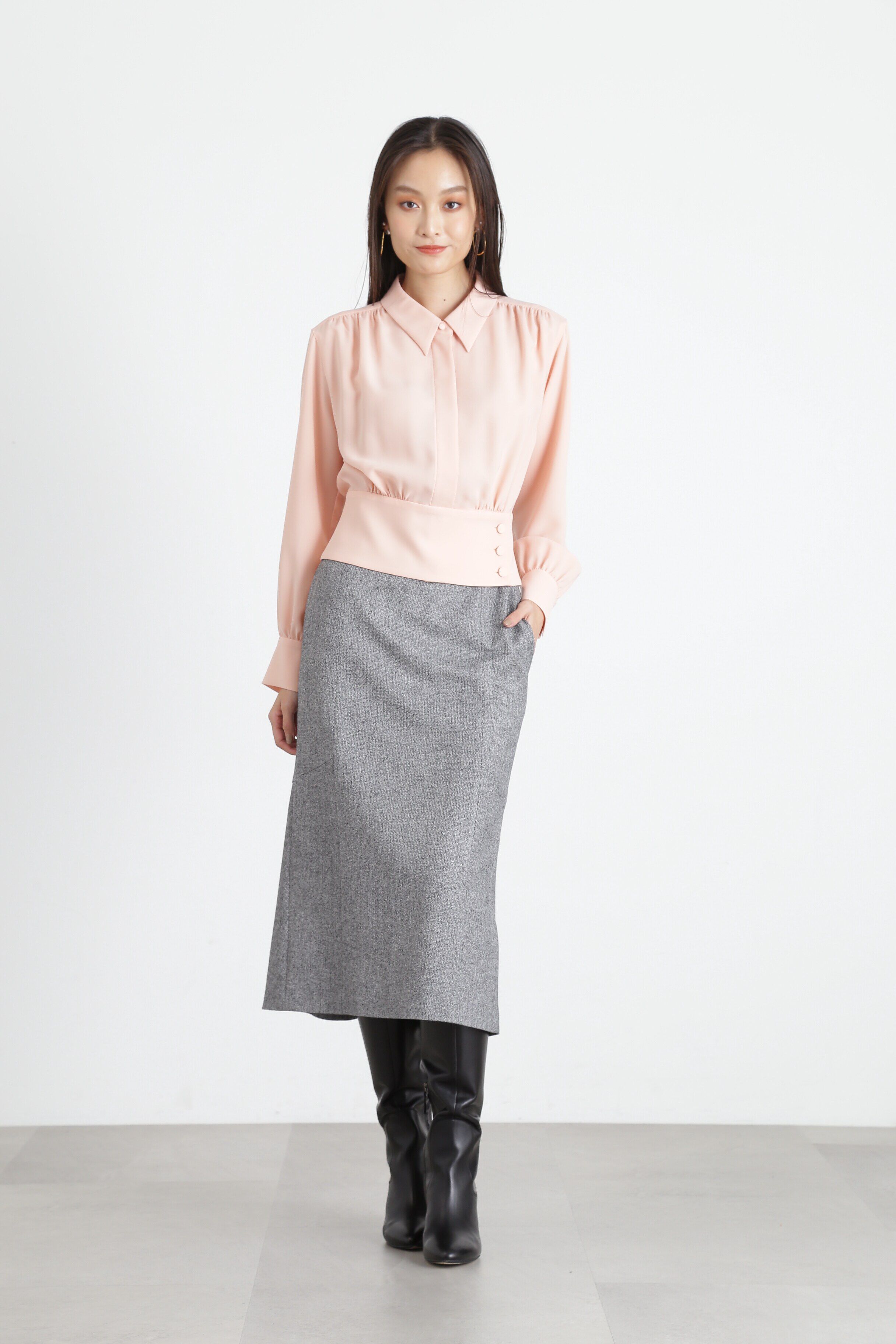  「◆シャツカラーブラウジングブラウス」|シャツ・ブラウス|