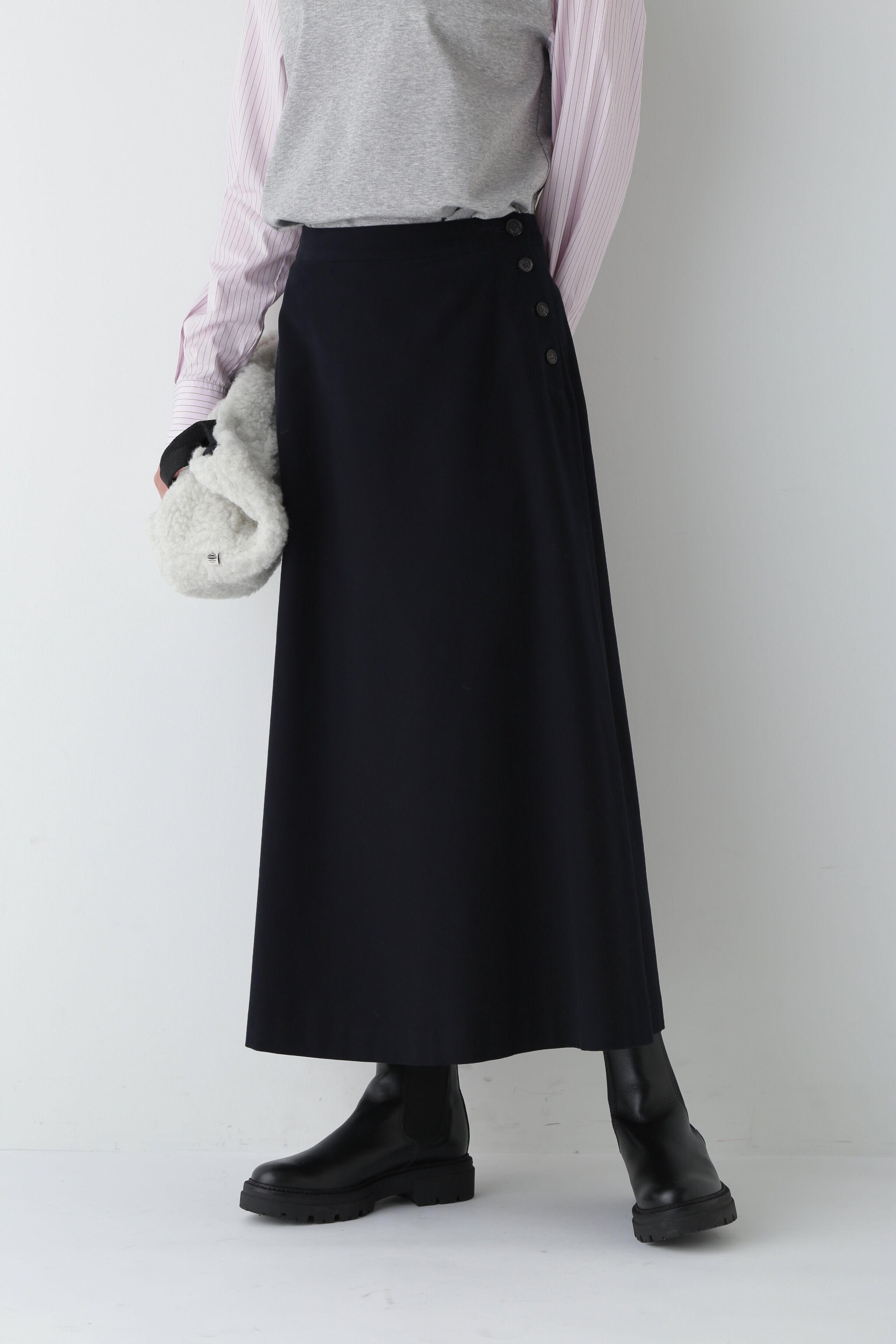  「◆ライトモールスキンスカート」|スカート|ネイビー