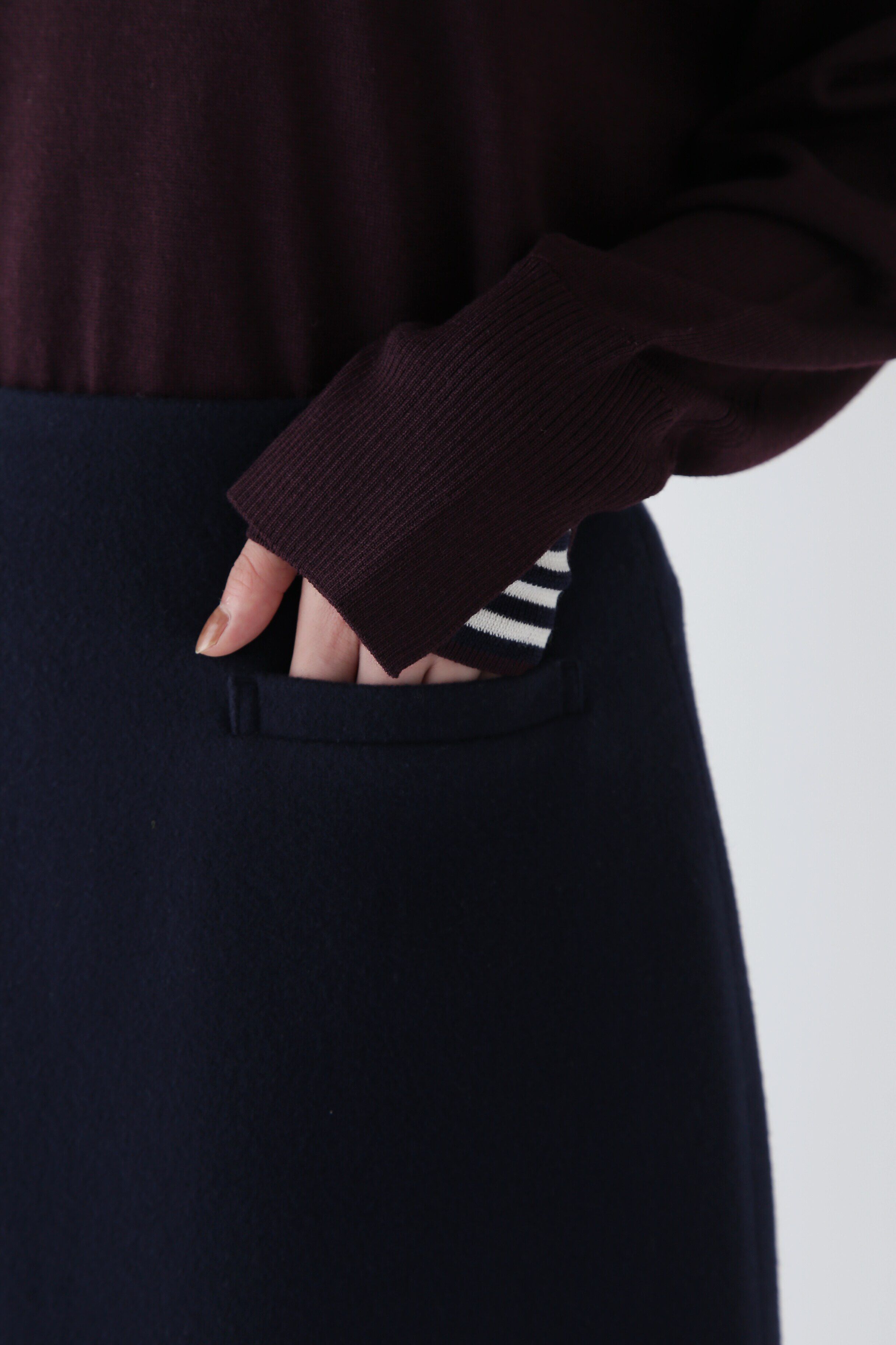  「◆アップサイクルウールストレートスカート」|スカート|