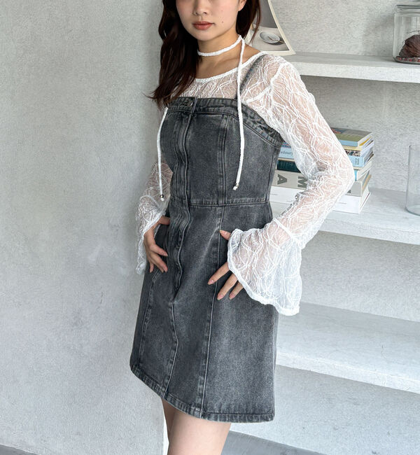 archives「Ｆボタンデニムミニキャミワンピース」|ワンピース|