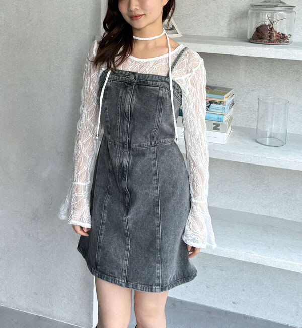 archives「Ｆボタンデニムミニキャミワンピース」|ワンピース|