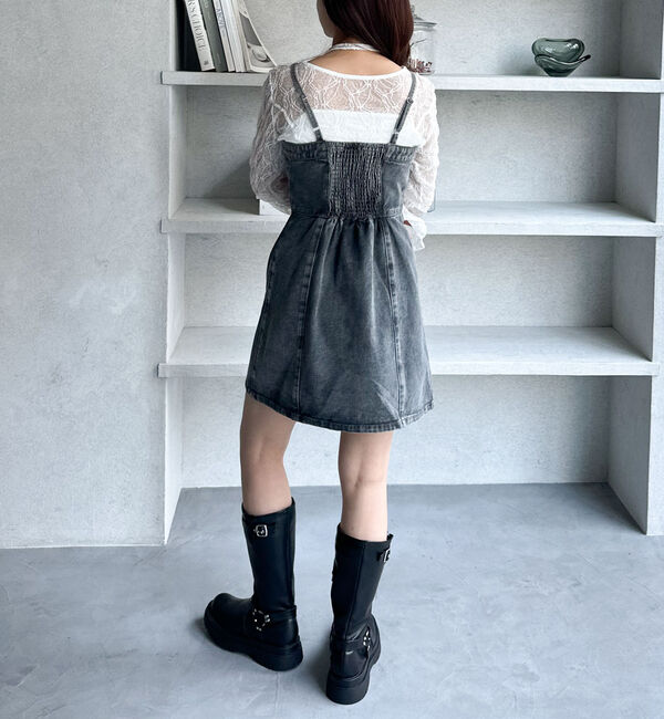 archives「Ｆボタンデニムミニキャミワンピース」|ワンピース|