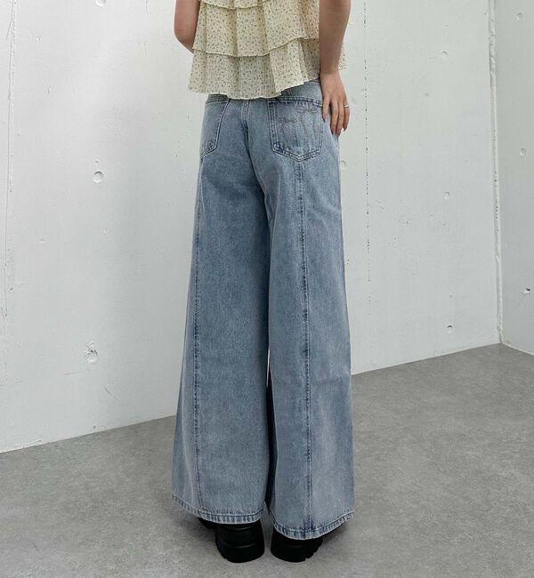 archives「リボン刺繍ワイドデニム／」|デニム|BLUE