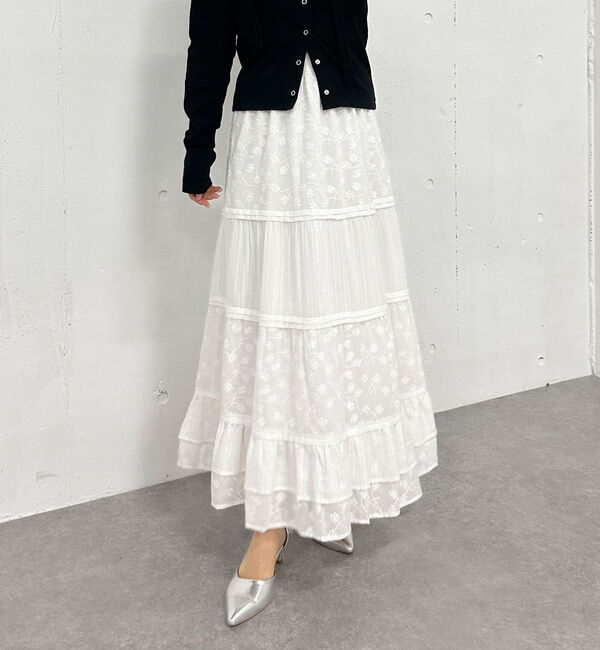 archives「コットンレースティアードスカート」|スカート|OFF WHITE
