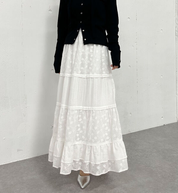 archives「コットンレースティアードスカート」|スカート|