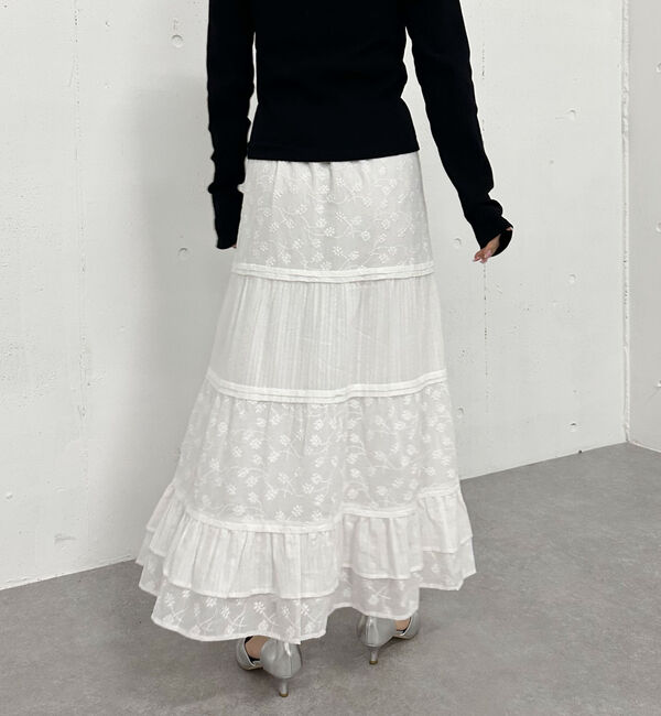 archives「コットンレースティアードスカート」|スカート|