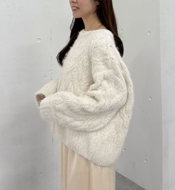 archives「フェザーモールケーブルニットプルオーバー」|ニット・セーター|