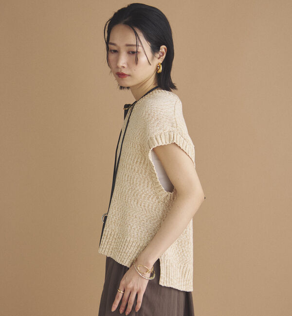 Doux archives「ＭＩＸヤーンＶネックベスト」|ニット・セーター|