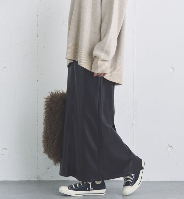 Doux archives「ストレッチレザータイトスカート」|スカート|BLACK