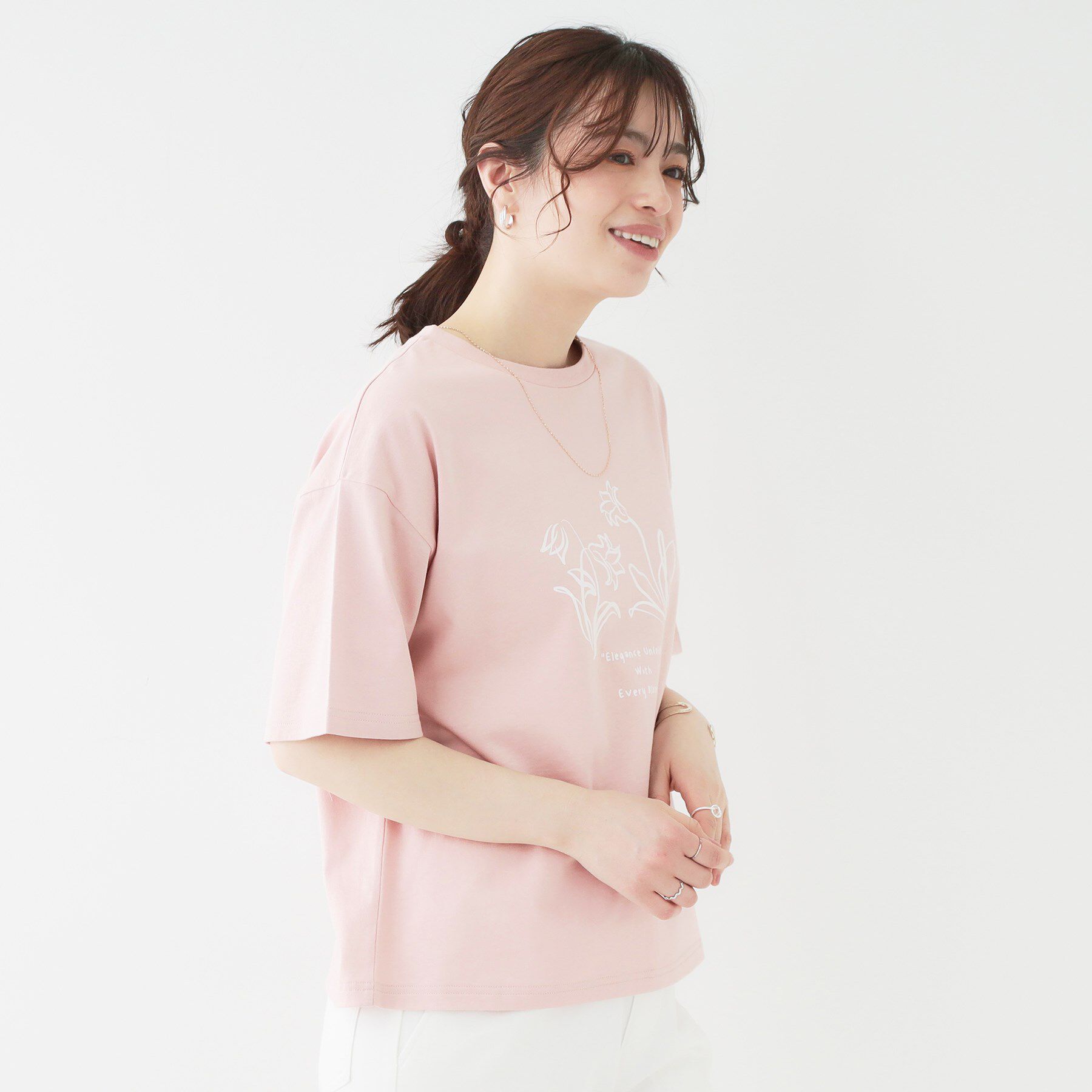 SHOO･LA･RUE「【選べる4柄】コットンプリントロゴTシャツ」|Tシャツ・カットソー|