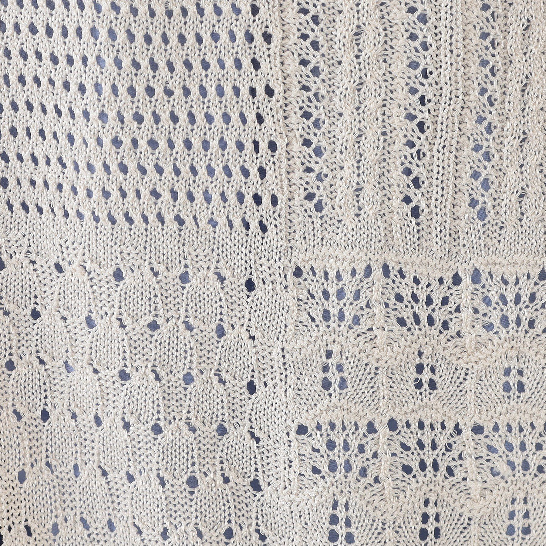 SHOO･LA･RUE「パッチワーク風 編み地切替えニットベスト」|ベスト・ジレ|