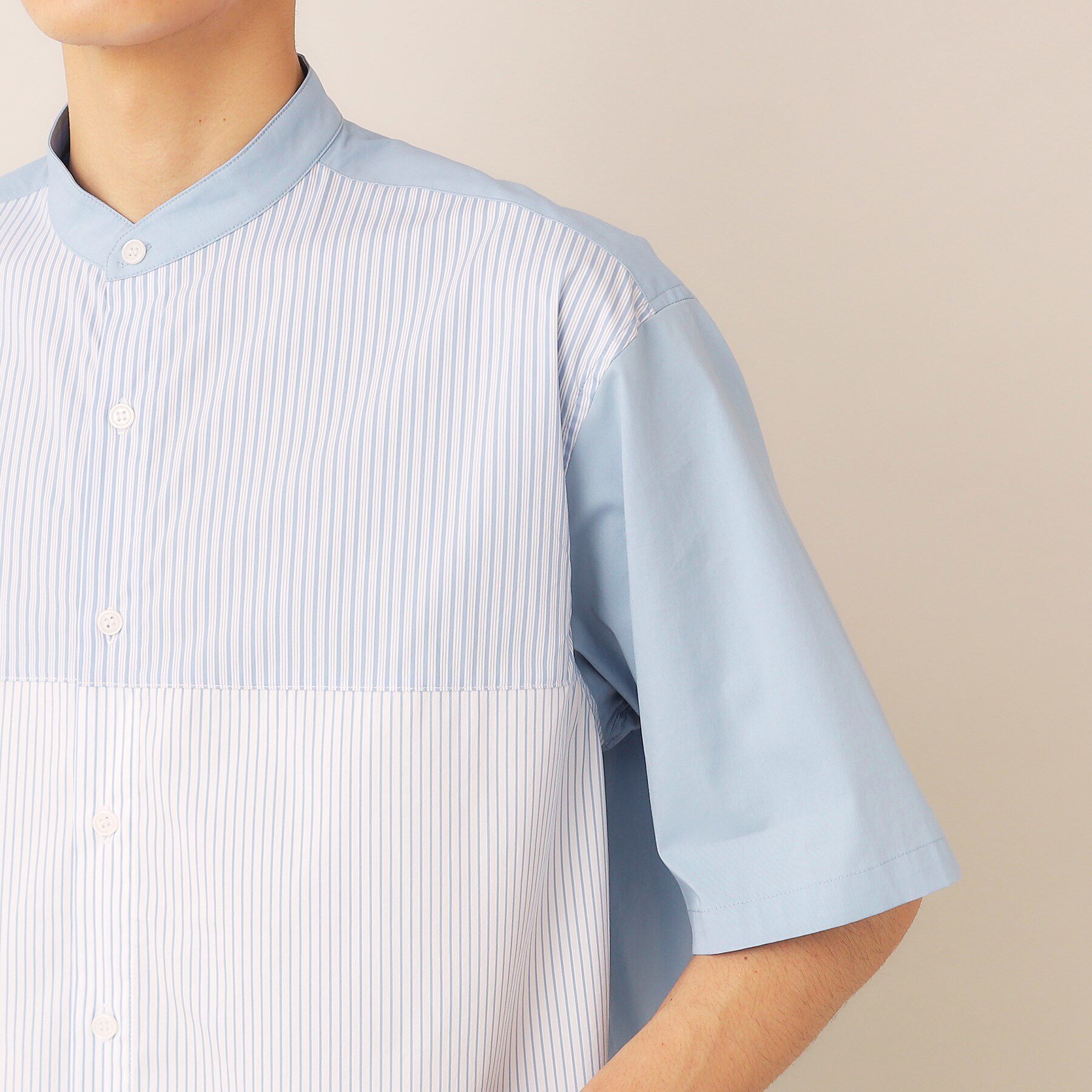 Dessin「ストライプ切り替えシャツ」|シャツ・ブラウス|