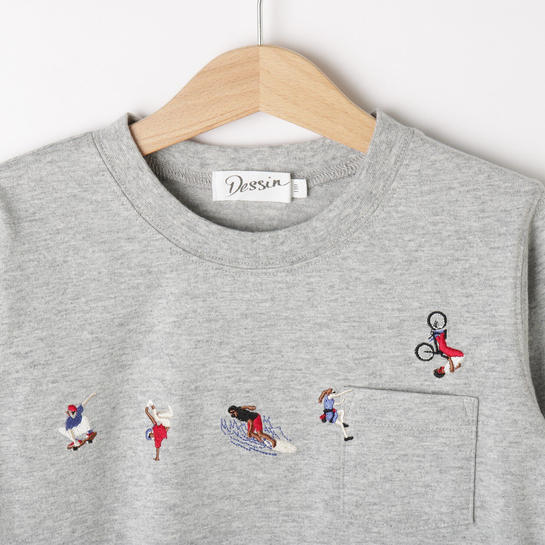 Dessin「【リンクコーデ】ピープル刺繍ロンT」|Tシャツ・カットソー|