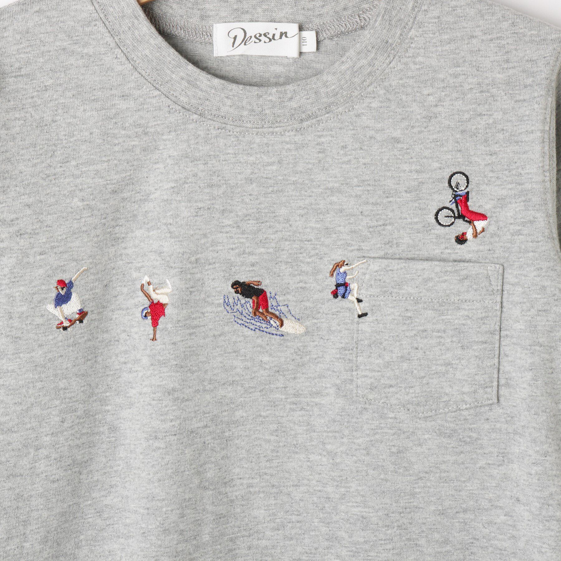 Dessin「【リンクコーデ】ピープル刺繍ロンT」|Tシャツ・カットソー|