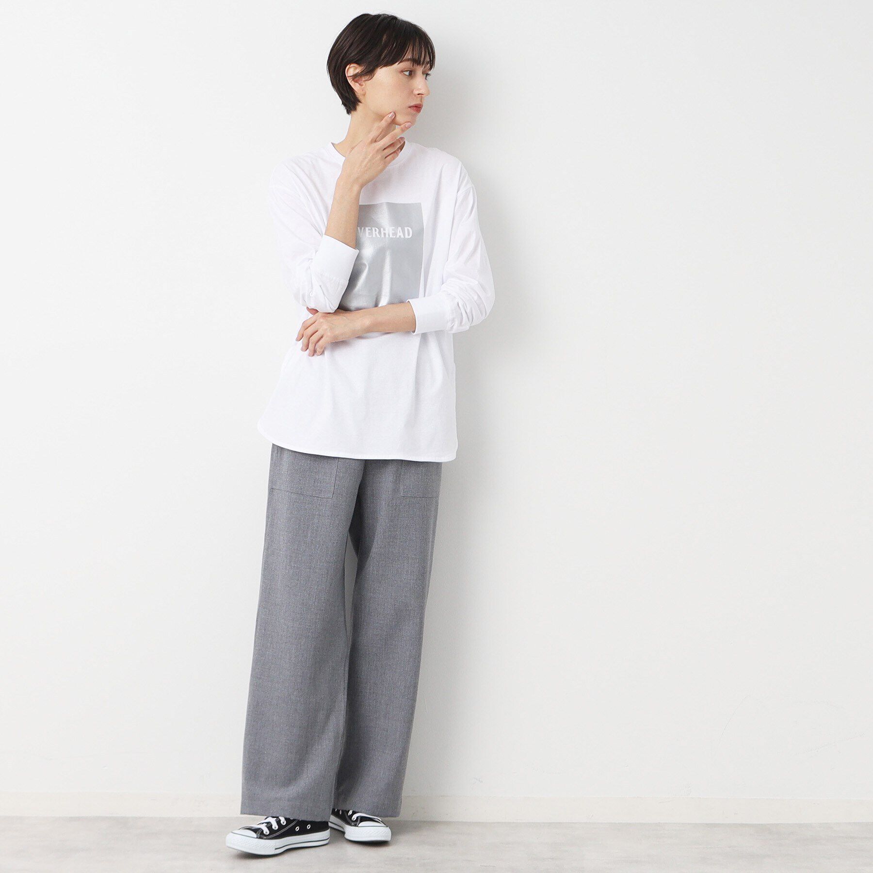 Dessin「【洗える】シルバープリントロンT」|Tシャツ・カットソー|