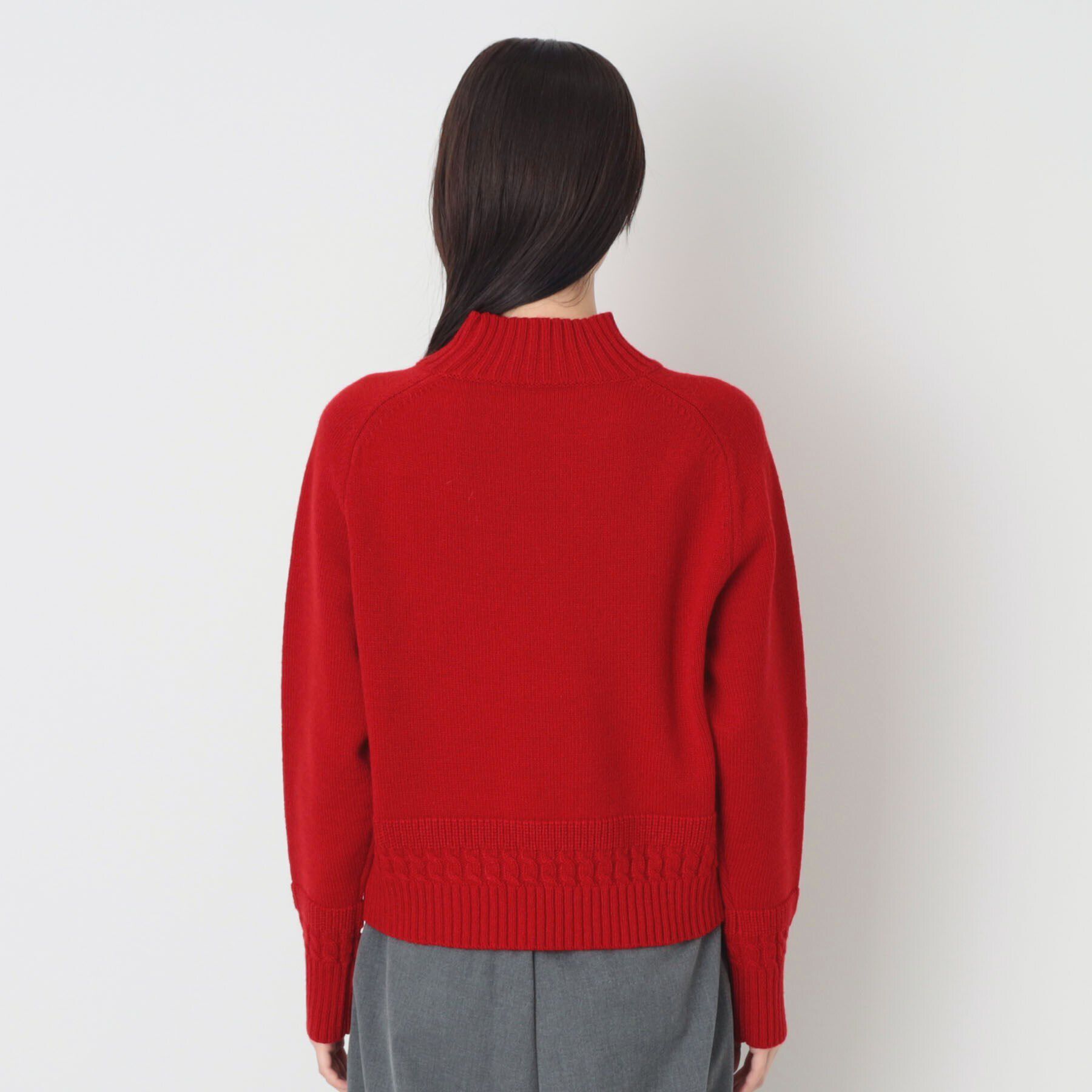 Dessin「【洗える】ハイネッククロップドニット（XS～L）」|ニット・セーター|