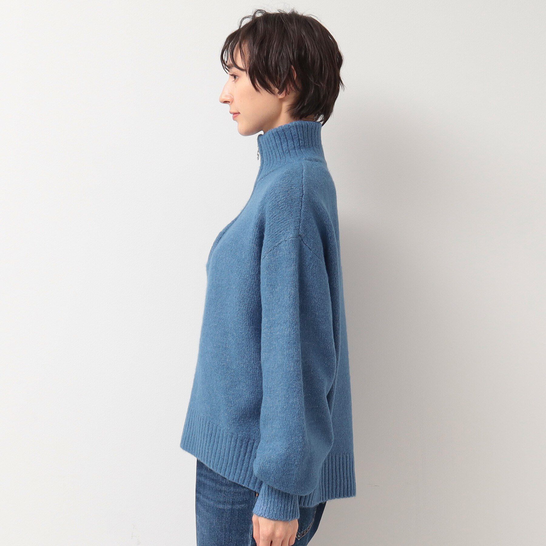 Dessin「【洗える】ハーフジップニット」|ニット・セーター|