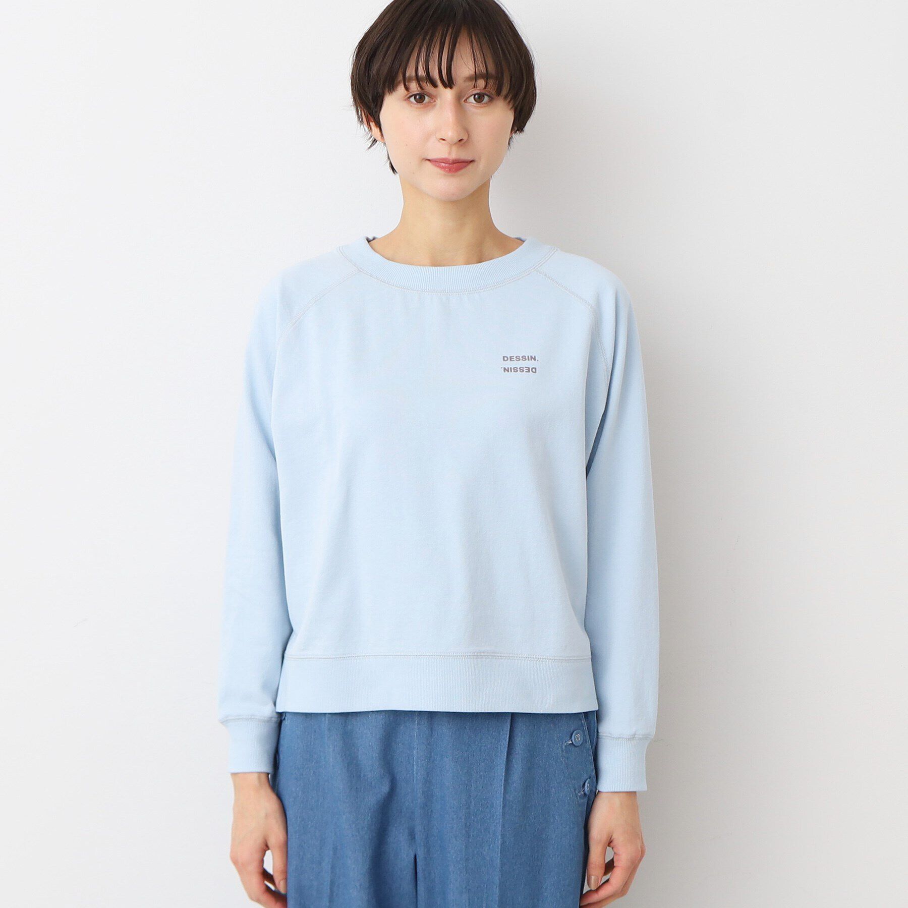 Dessin「【洗える】クロップド丈ロゴカットソー（S～L）」|Tシャツ・カットソー|