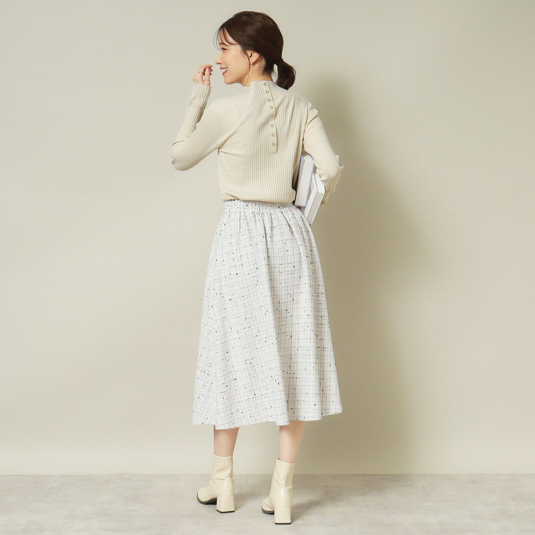 ITS&rsquo;DEMO「【薄手／レイヤードにも／手洗い可】ラメリブニット」|ニット・セーター|