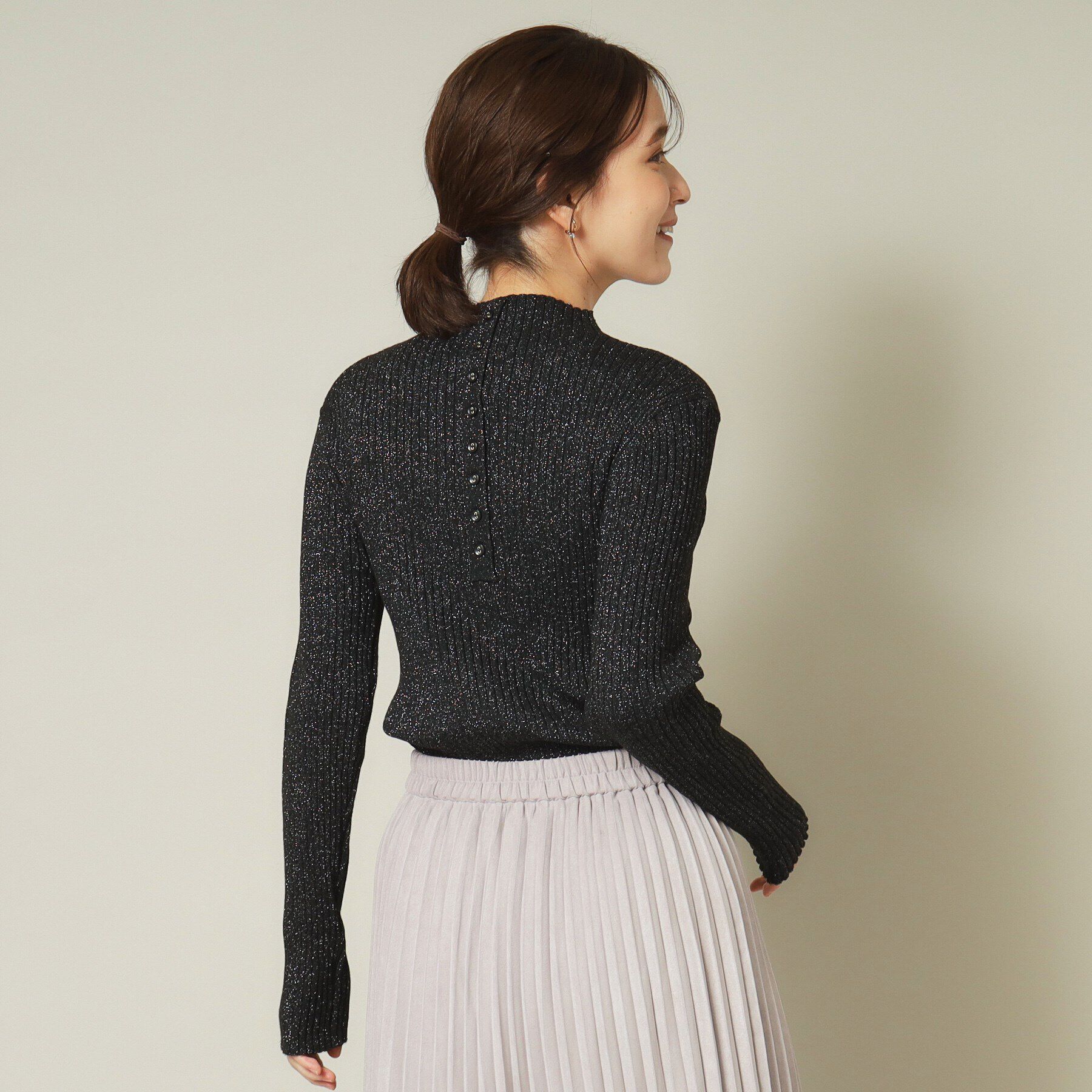 ITS&rsquo;DEMO「【薄手／レイヤードにも／手洗い可】ラメリブニット」|ニット・セーター|