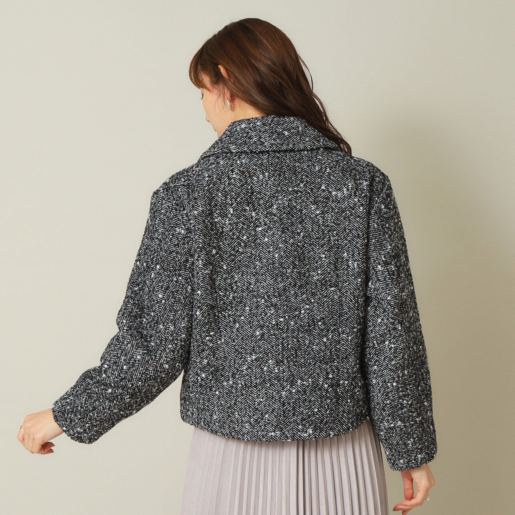 ITS&rsquo;DEMO「【手洗い可】ツイードショートコート」|チェスターコート|