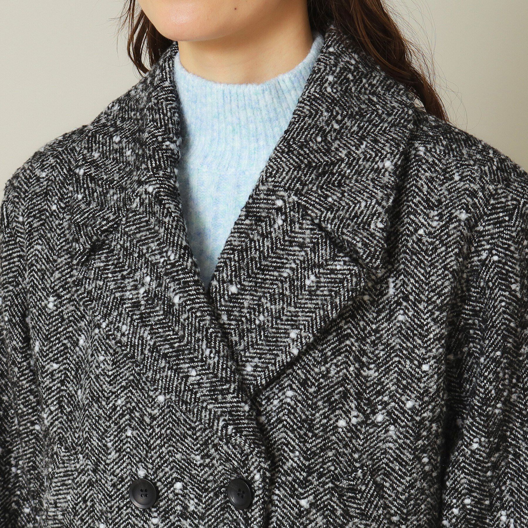 ITS&rsquo;DEMO「【手洗い可】ツイードショートコート」|チェスターコート|